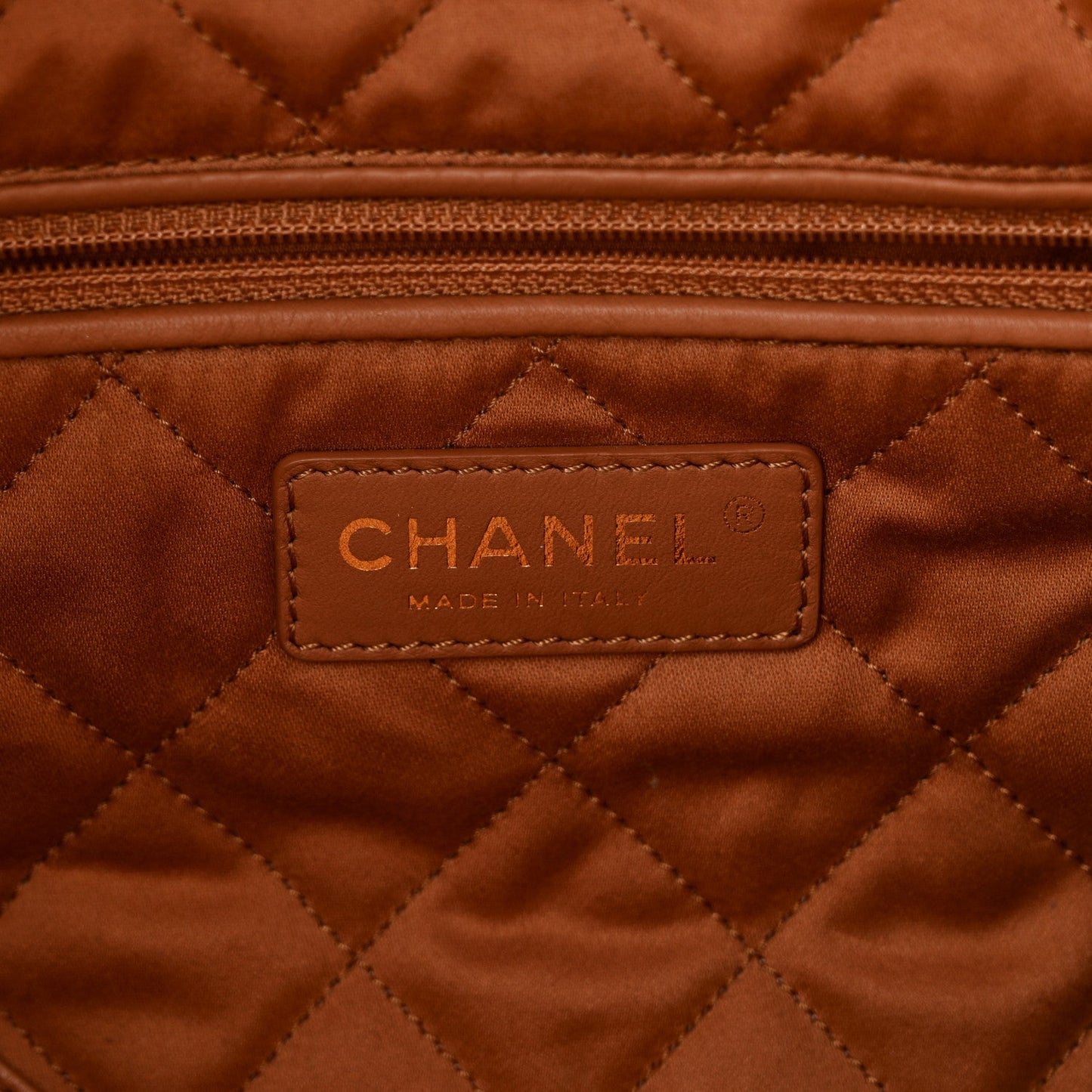 Shiny Calfskin Quilted Small Chanel 22 Beige