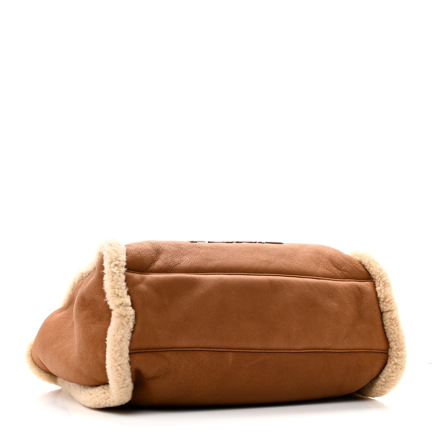Lambskin Shearling Medium Deauville Tote Brown