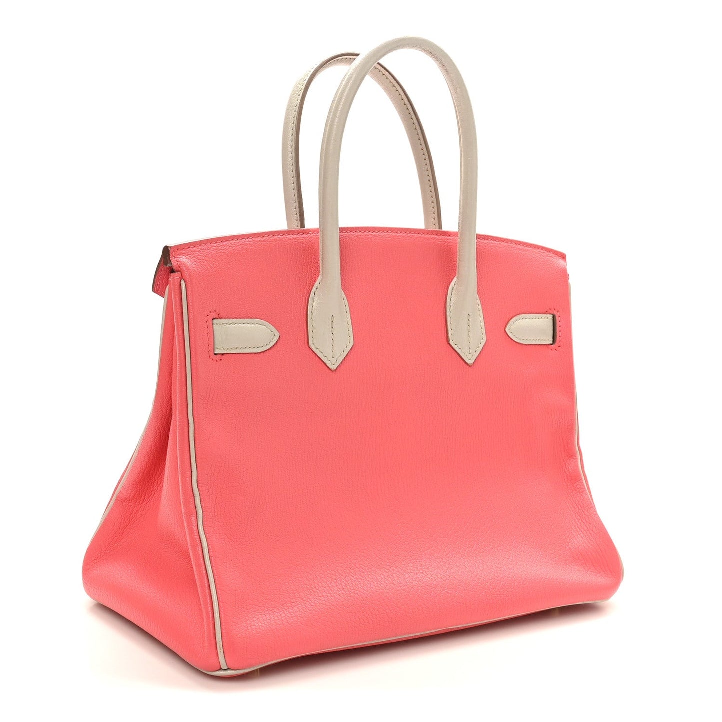 Chevre Mysore Horseshoe Birkin 30  Rose Lipstick Gris Perle