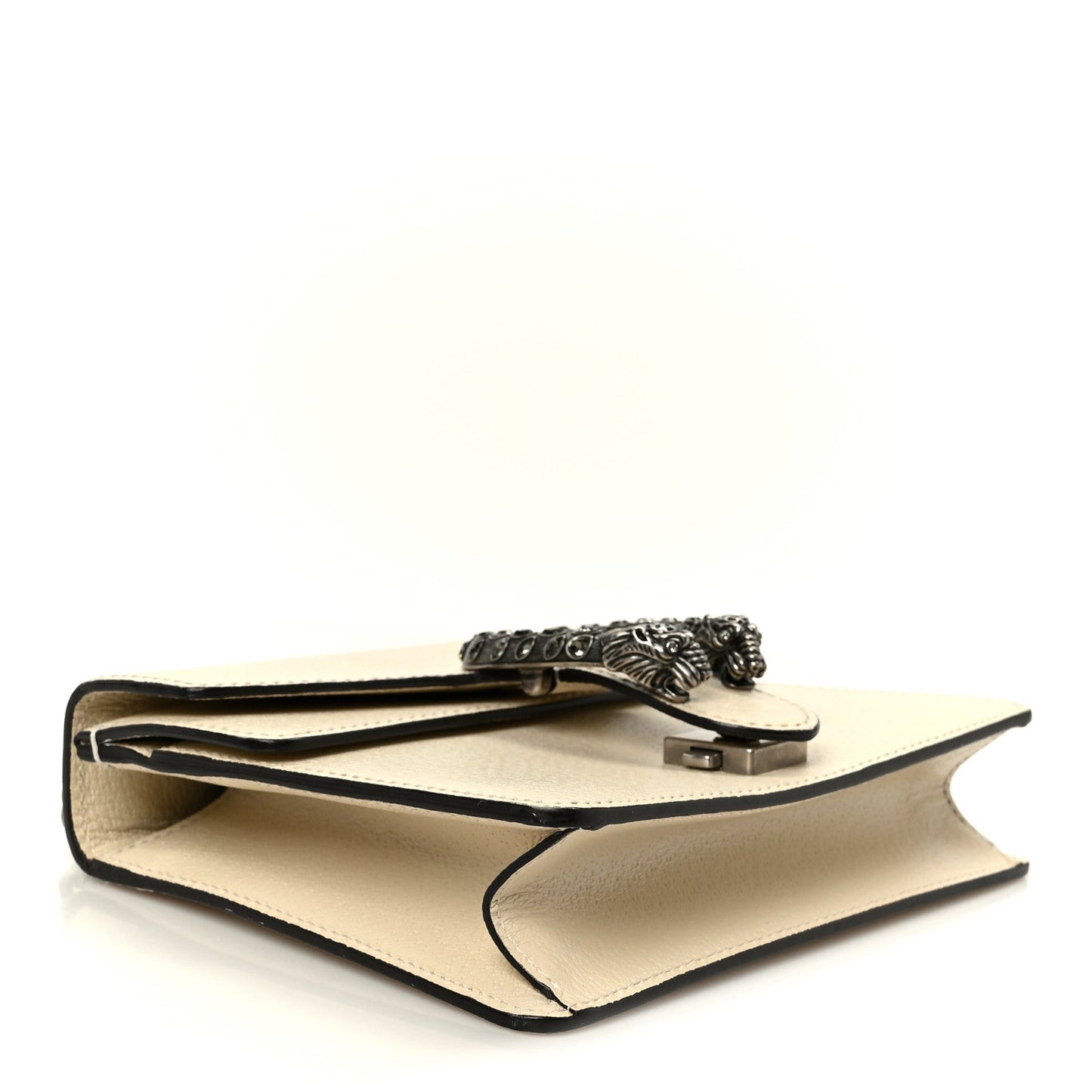 Textured Calfskin Crystal Mini Dionysus Shoulder Bag Mystic White