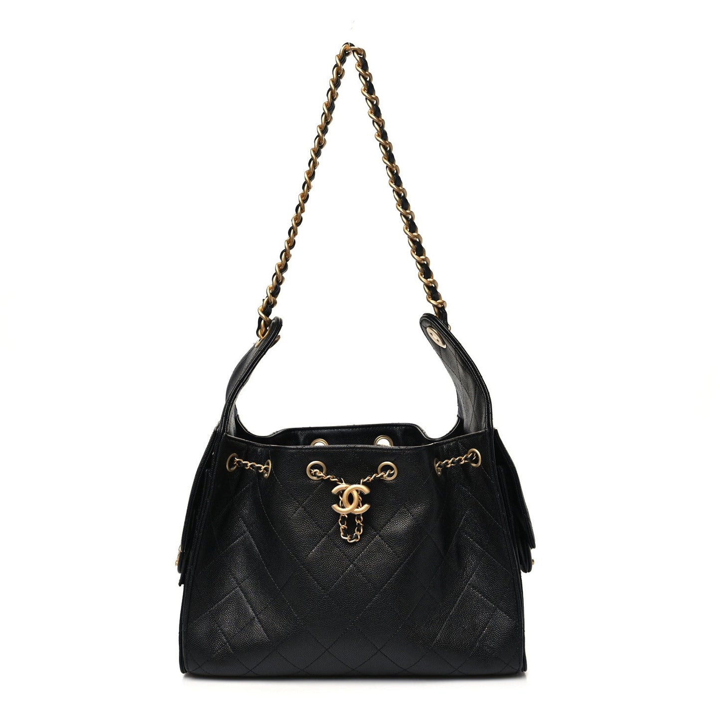 Caviar Quilted Small Chanel 25 Handbag Black