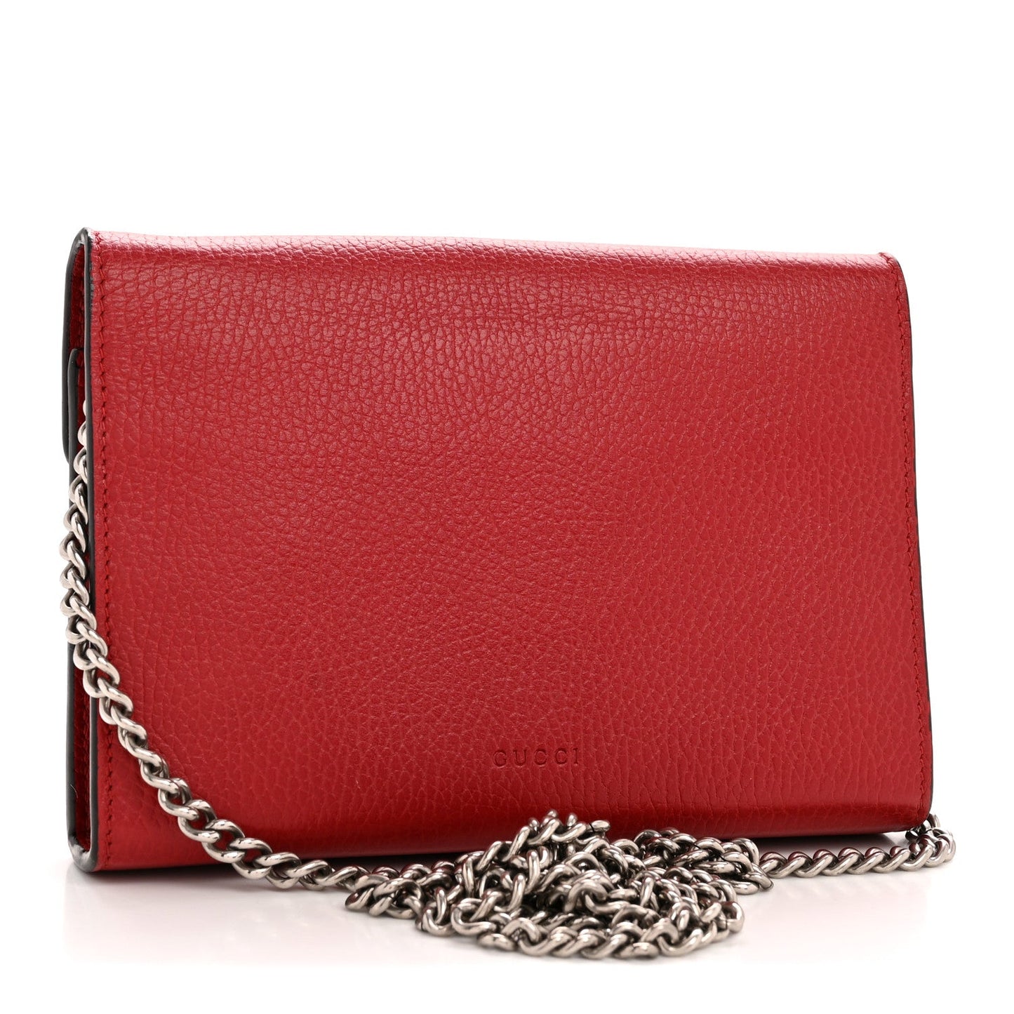 Calfskin Mini Dionysus Chain Wallet Hibiscus Red