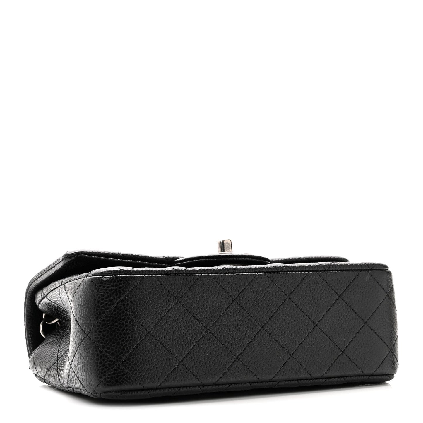 Caviar Quilted Mini Rectangular Flap Black