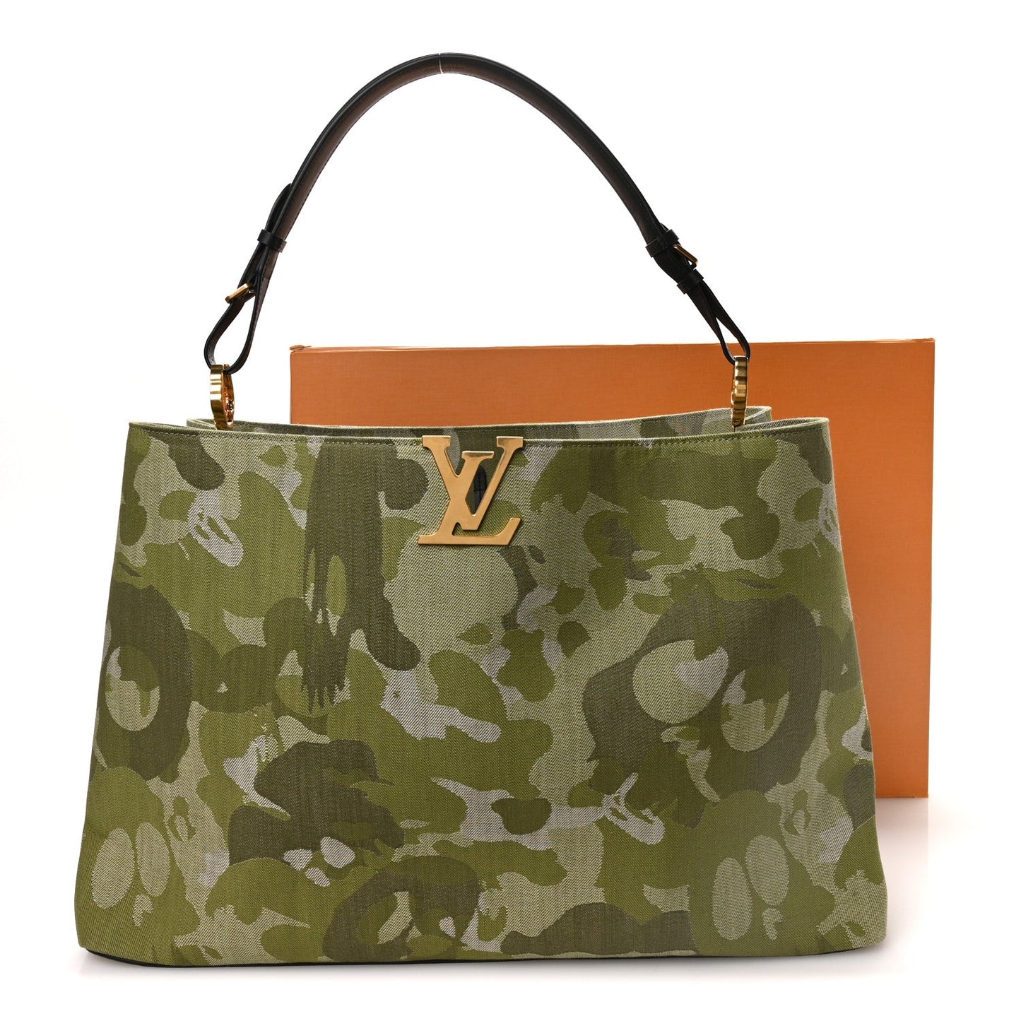 LV X TM Washed Denim Artycapucines Camouflage XXXL Khaki