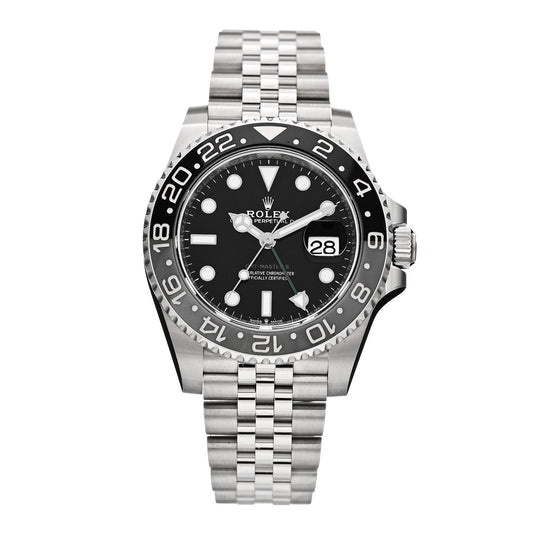 Stainless Steel 40mm Oyster Perpetual Date GMT Master II Bruce Wayne Watch Black 126710GRNR