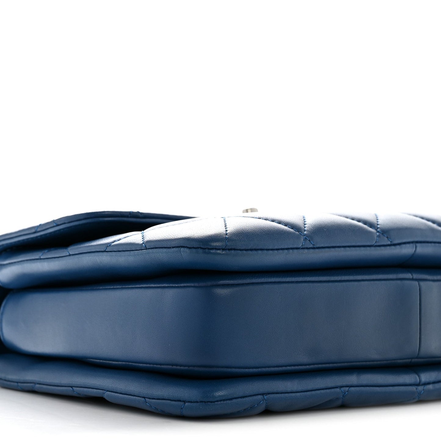 Lambskin Quilted Small Trendy CC Flap Dual Handle Bag Blue
