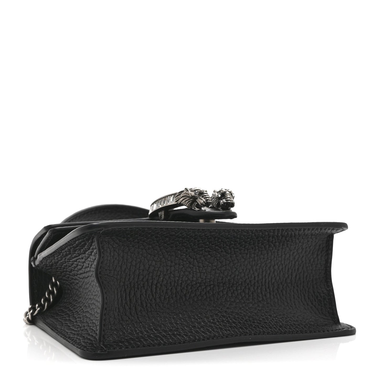 Dollar Calfskin Crystal Mini Dionysus Top Handle Bag Black Crystal