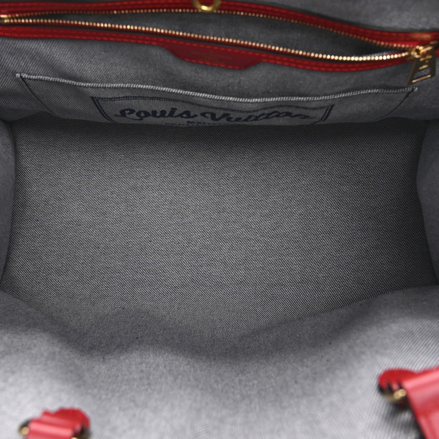 Denim Damier Monogram Onthego Blue Rouge