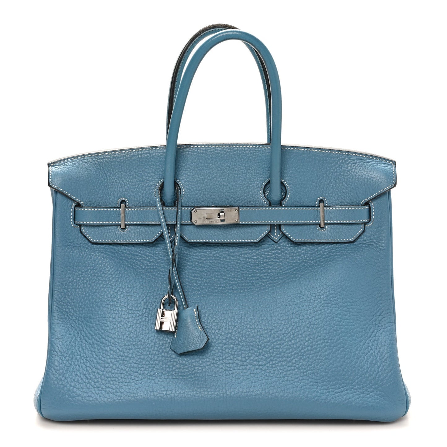 Taurillon Clemence Birkin 35 Blue Jean