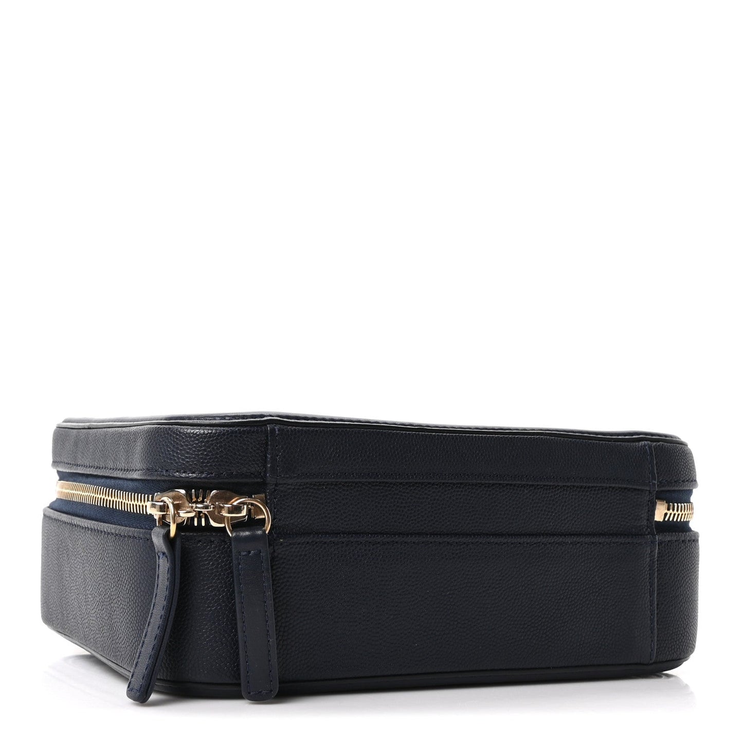 Caviar Quilted Medium CC Filigree Vanity Case Navy