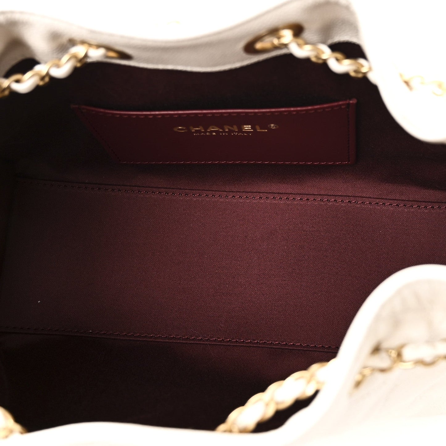Caviar Quilted Mini Chanel 25 Handbag White