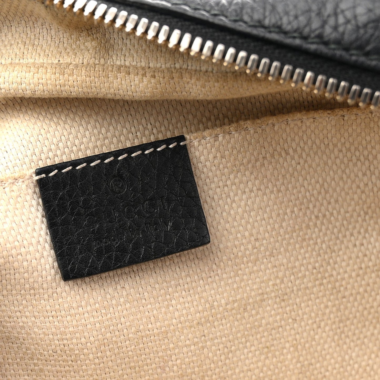 Pebbled Calfskin Small Soho Disco Bag Black