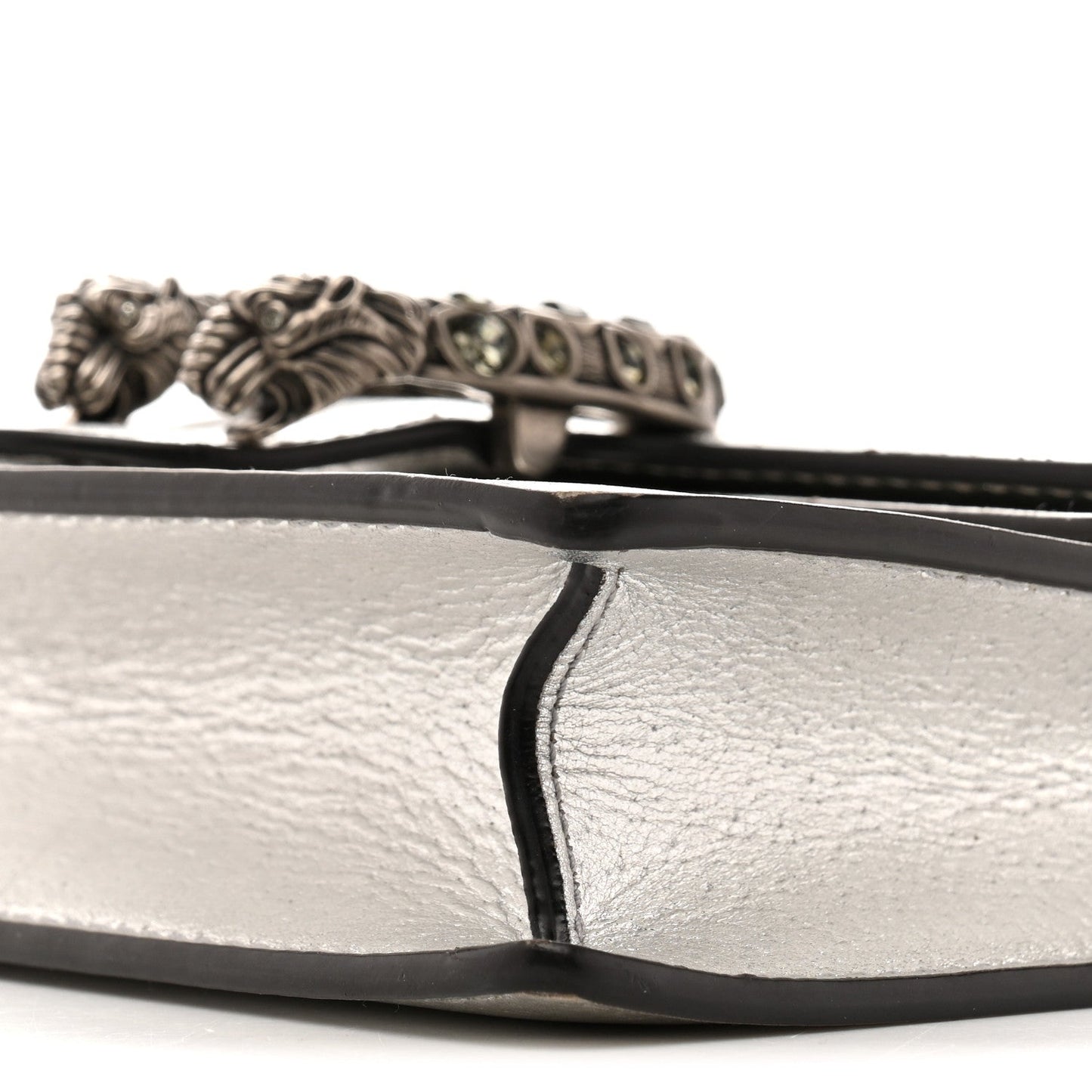 Metallic Calfskin Super Mini Dionysus Shoulder Bag Silver