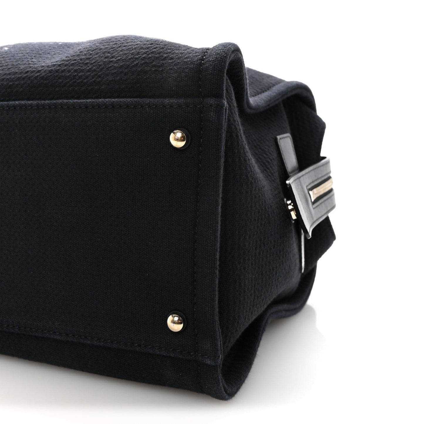 Mixed Fibers Large Deauville Bowling Bag  Black