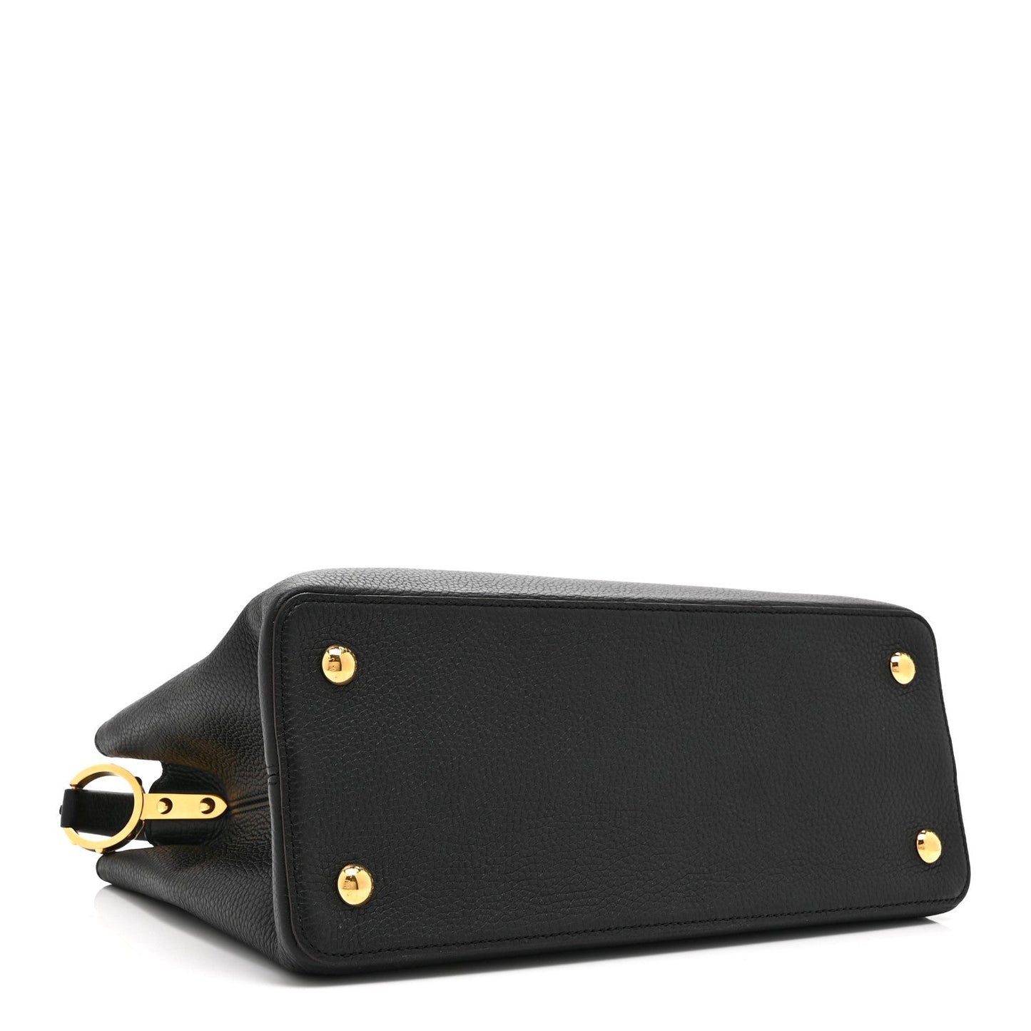 Taurillon Capucines MM Black Fuchsia