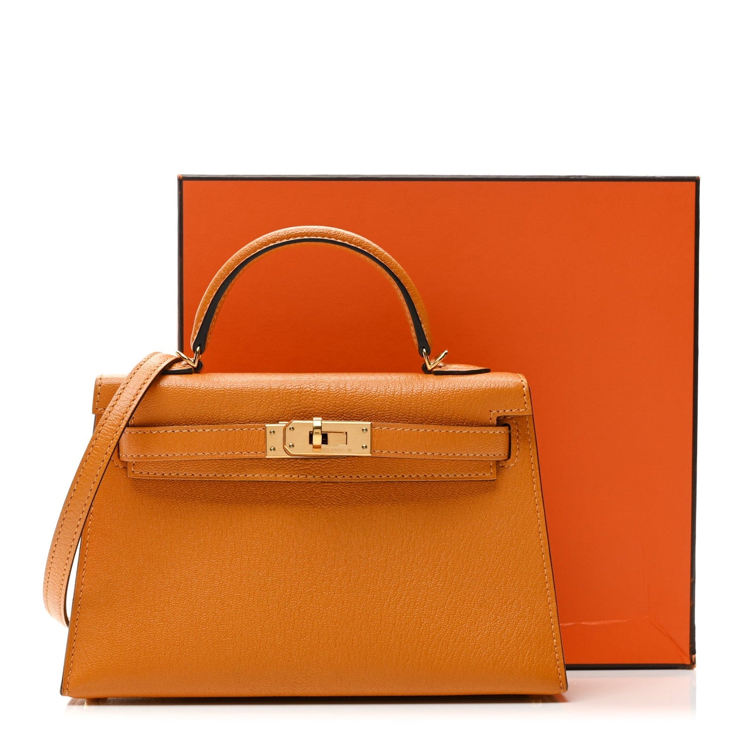 Chevre Chamkila Mini Kelly Sellier 20 Jaune D'or
