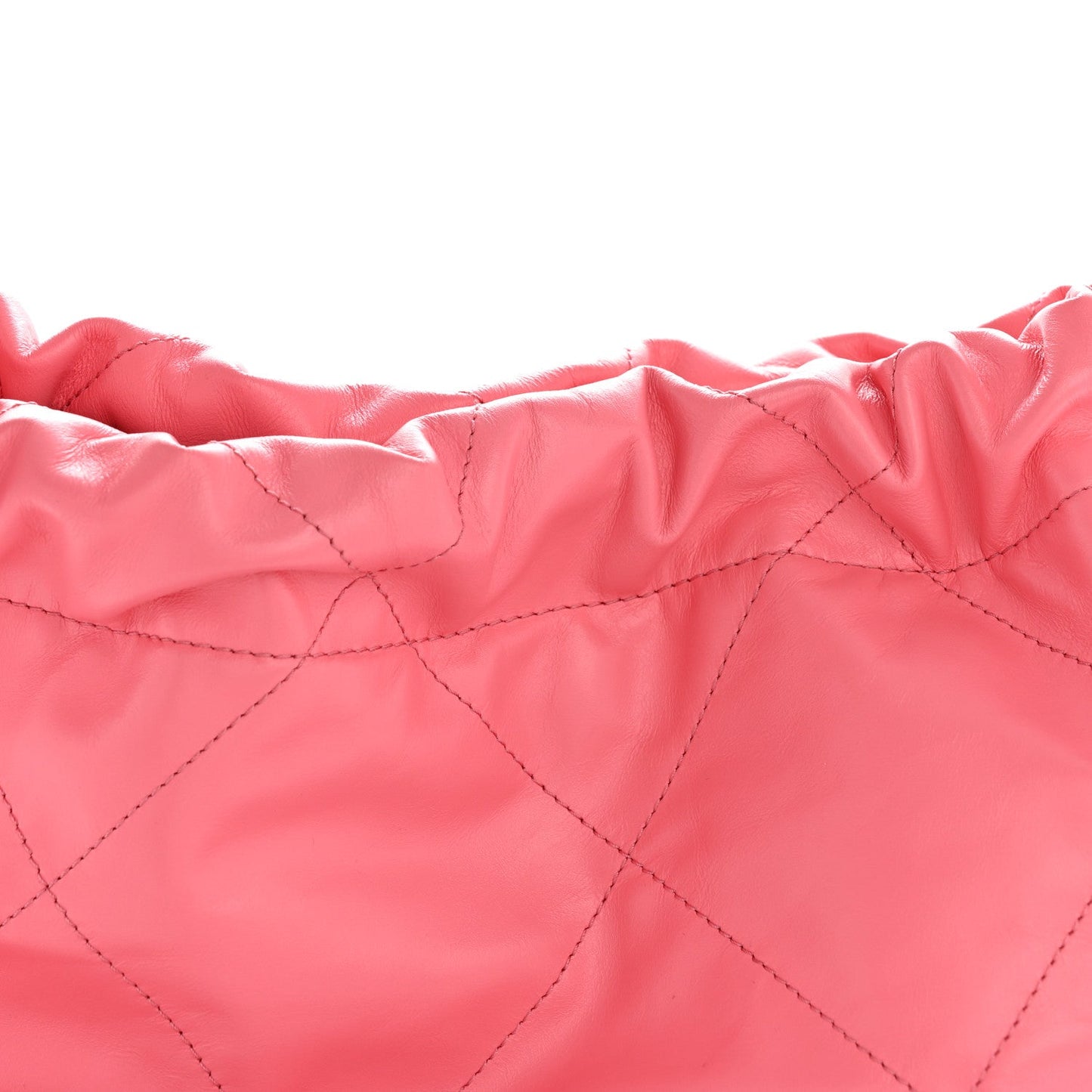 Shiny Calfskin Quilted Small Chanel 22 Coral Pink
