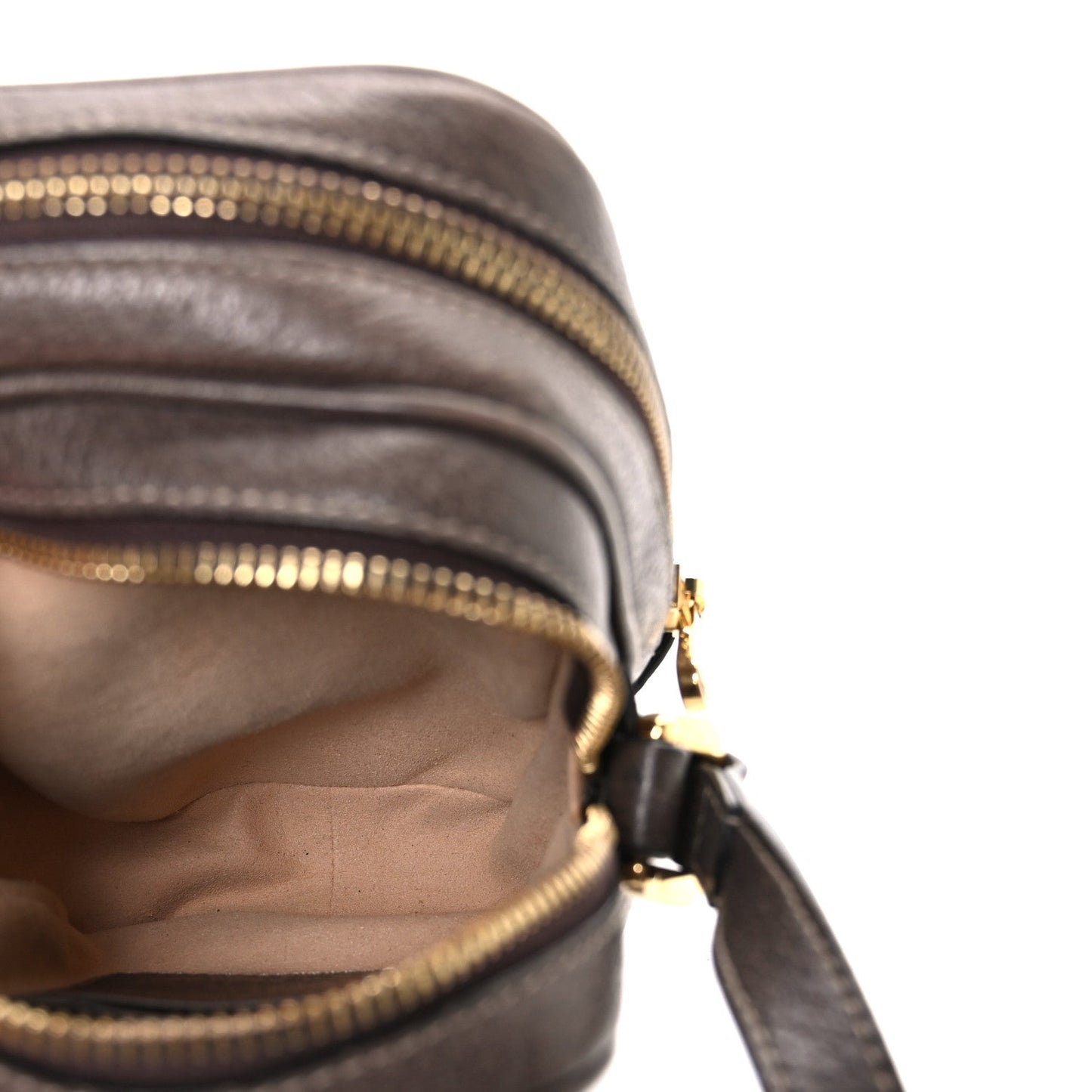 GG Supreme Monogram Web Mini Ophidia Double Zip Crossbody Bag Beige New Acero