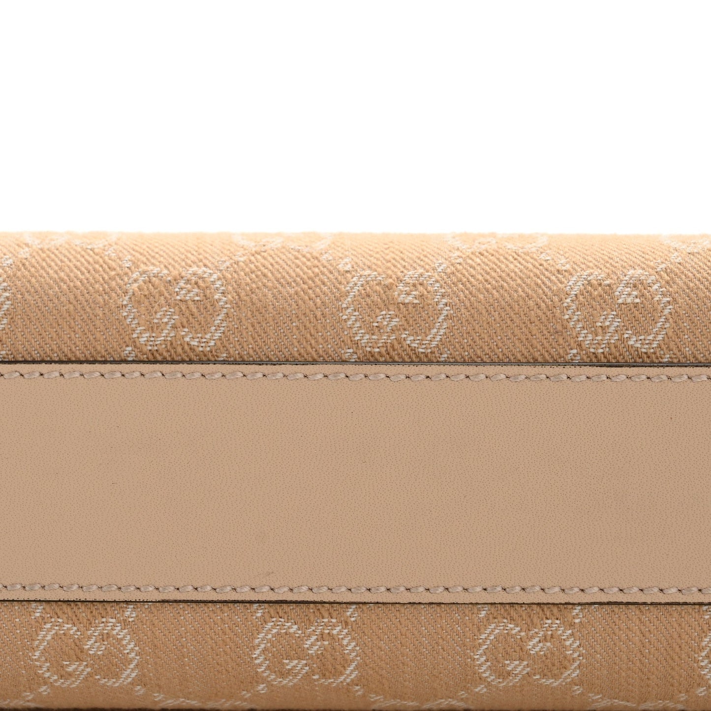 Denim Calfskin GG Monogram Small Ophidia Chain Shoulder Bag Light Beige