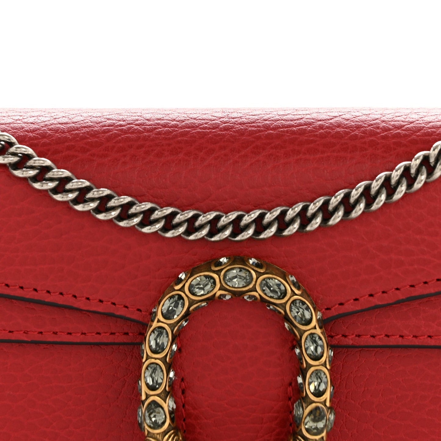 Calfskin Super Mini Dionysus Shoulder Bag Hibiscus Red