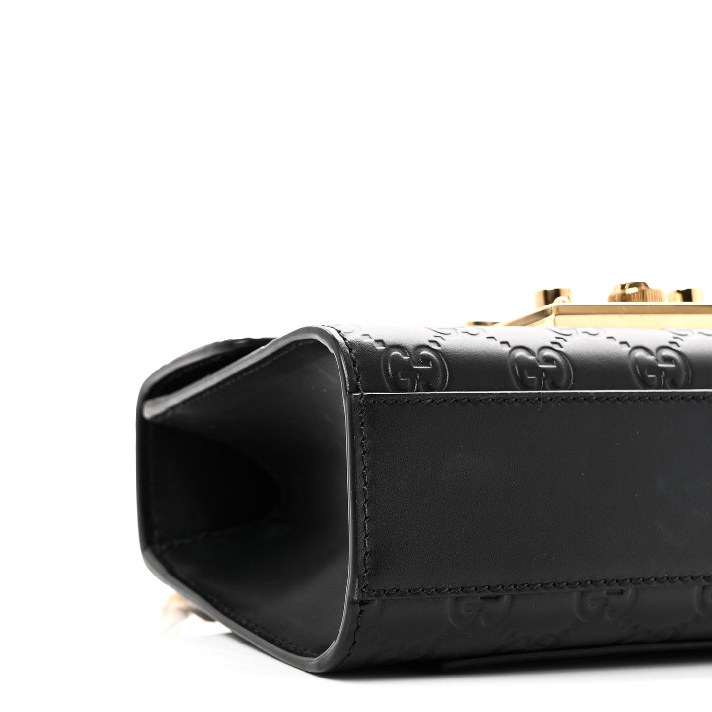 Guccissima Small Padlock Shoulder Bag Black