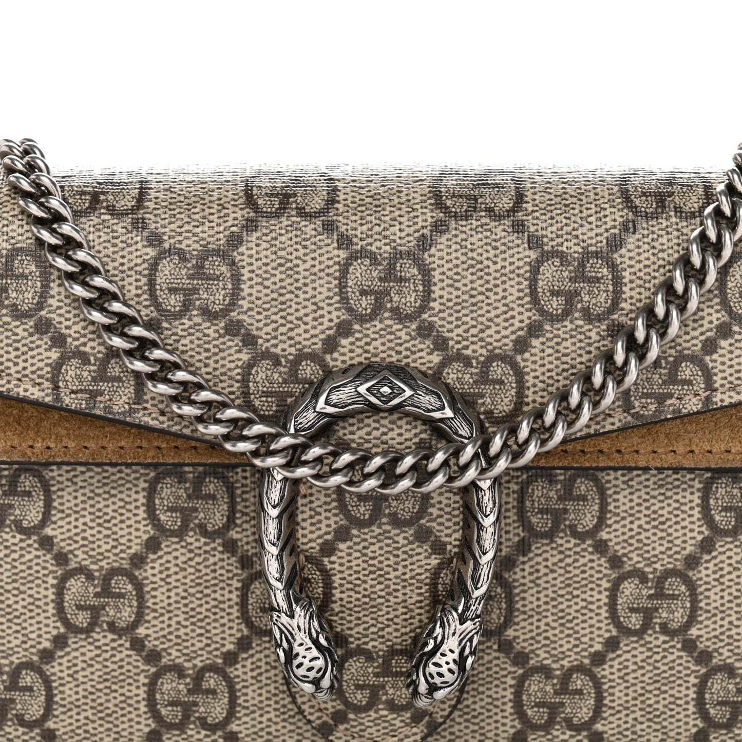 GG Supreme Monogram Super Mini Dionysus Shoulder Bag Taupe