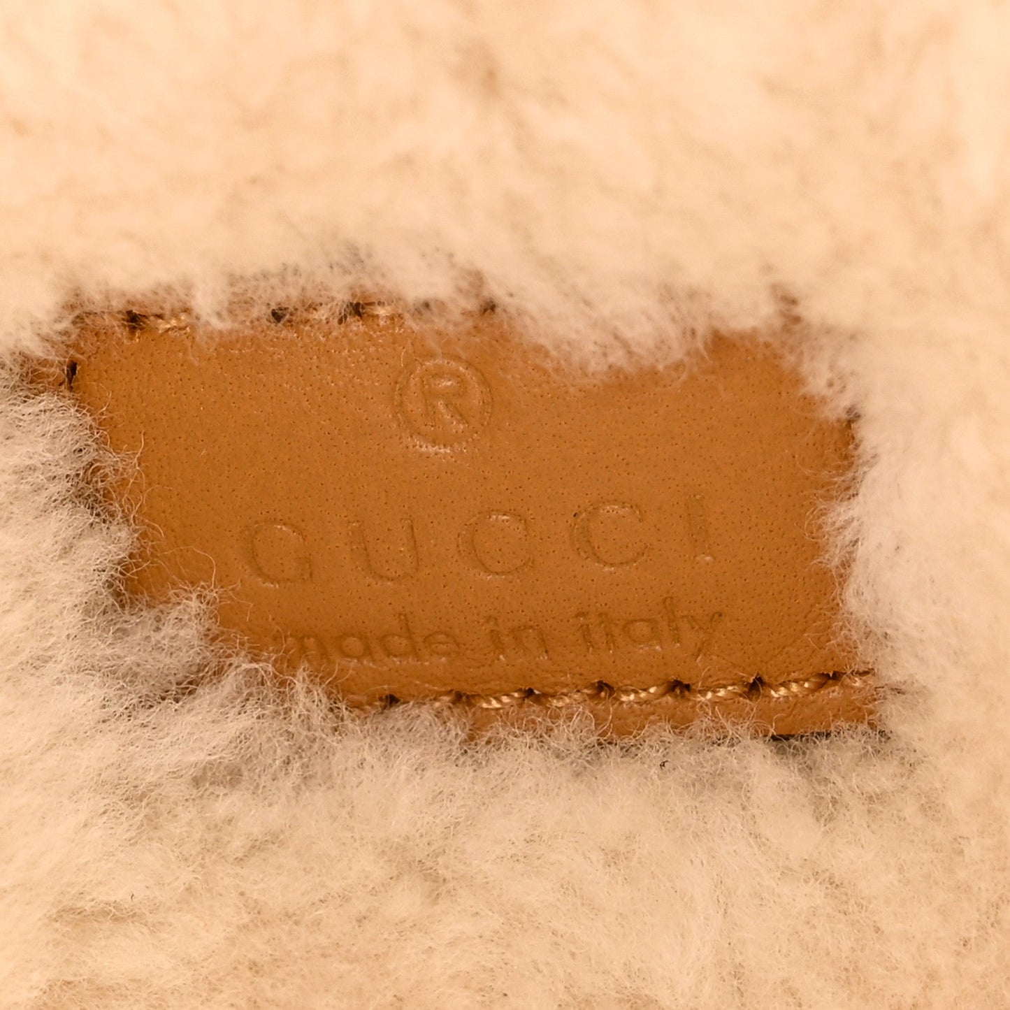 Suede Shearling Small Dionysus Bag Honey Beige Milk
