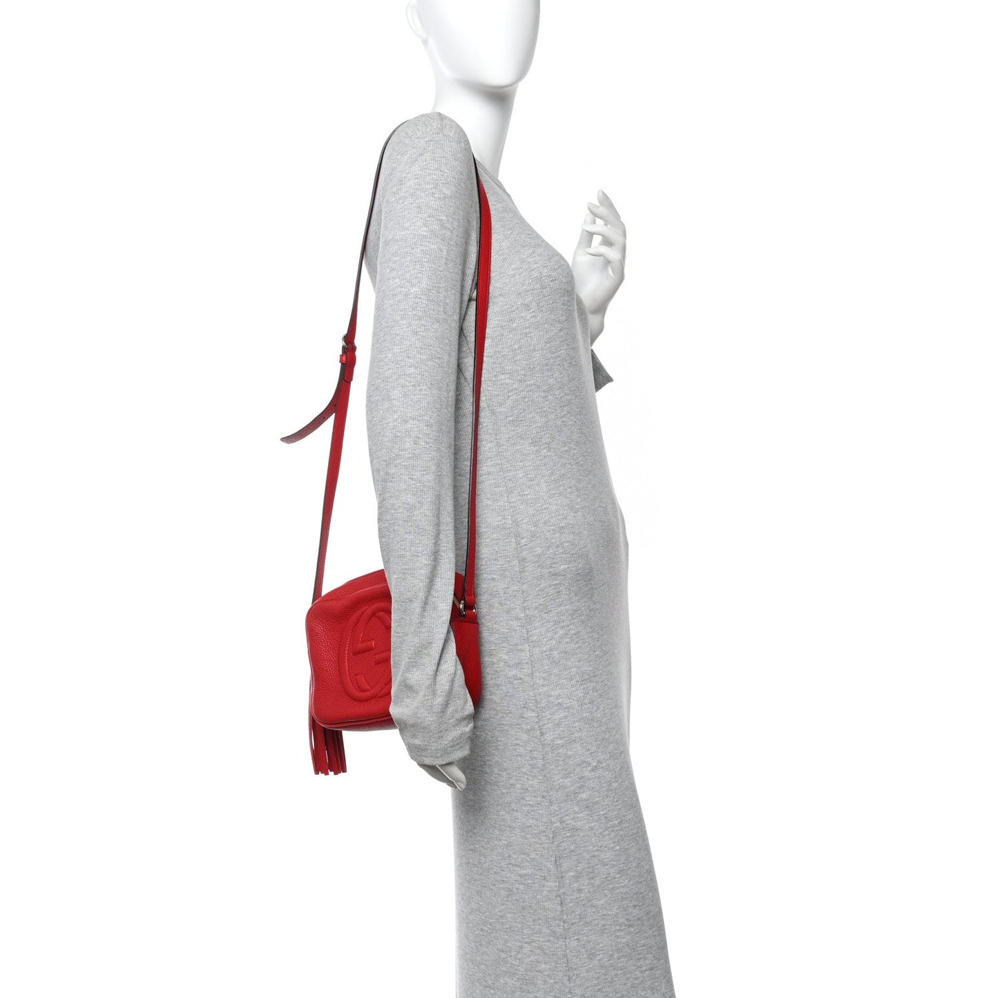 Pebbled Calfskin Small Soho Disco Bag Tabasco Red