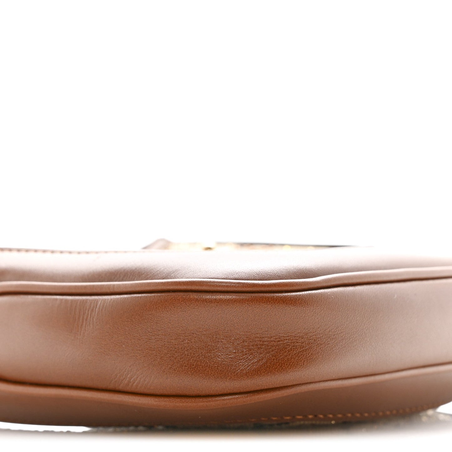 New Canvas Charisma Calfskin Crystal GG Monogram Mini Jackie 1961 Hobo Camel Ebony
