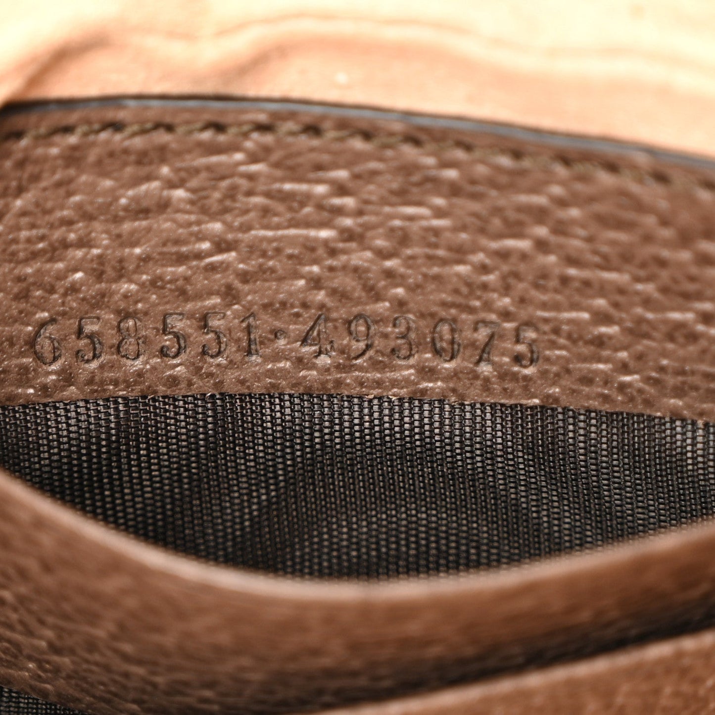 GG Supreme Monogram Textured Calfskin Web Mini Ophidia Half Moon Hobo Beige Ebony New Acero