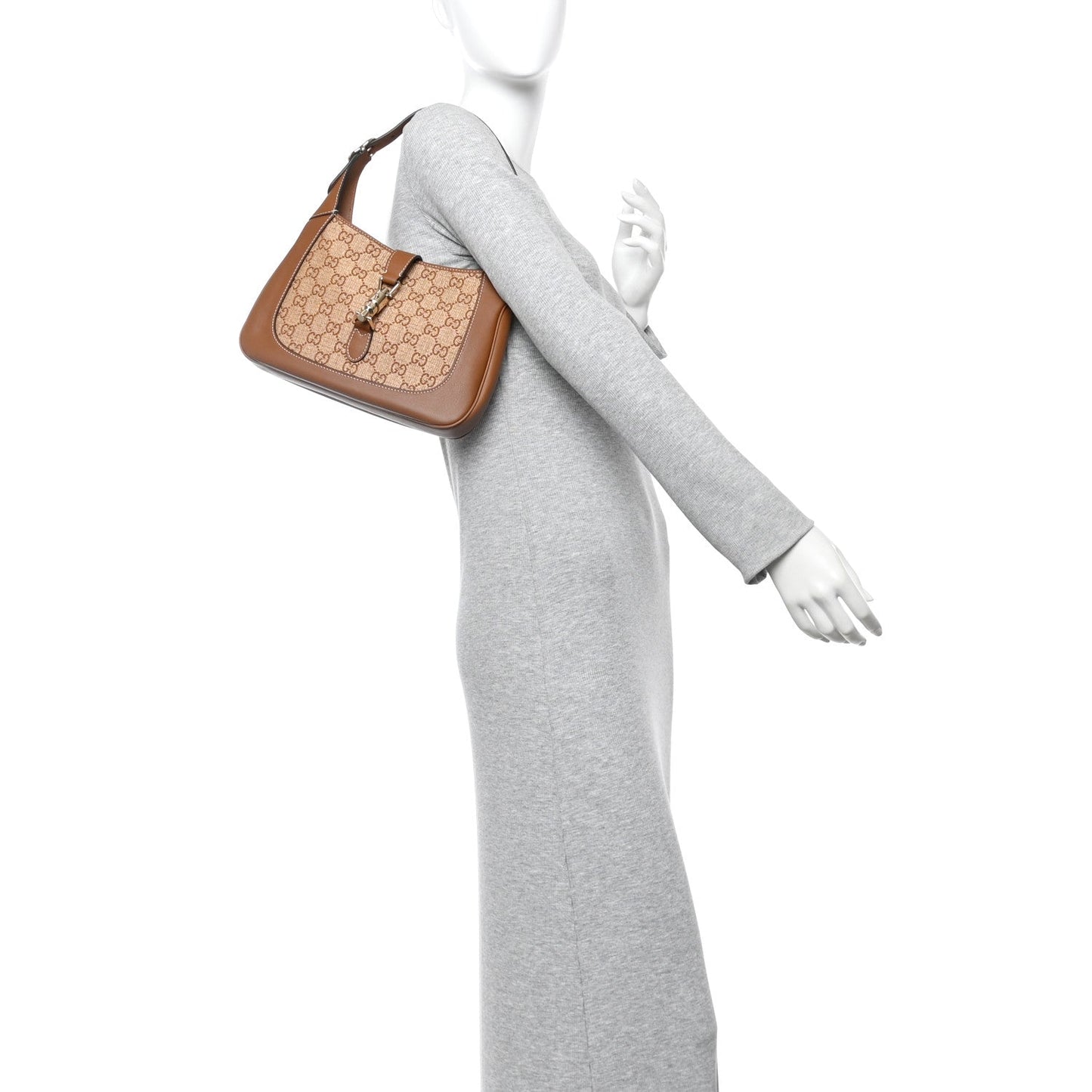 Raffia GG Supreme Monogram Calfskin Small Jackie 1961 Hobo Natural