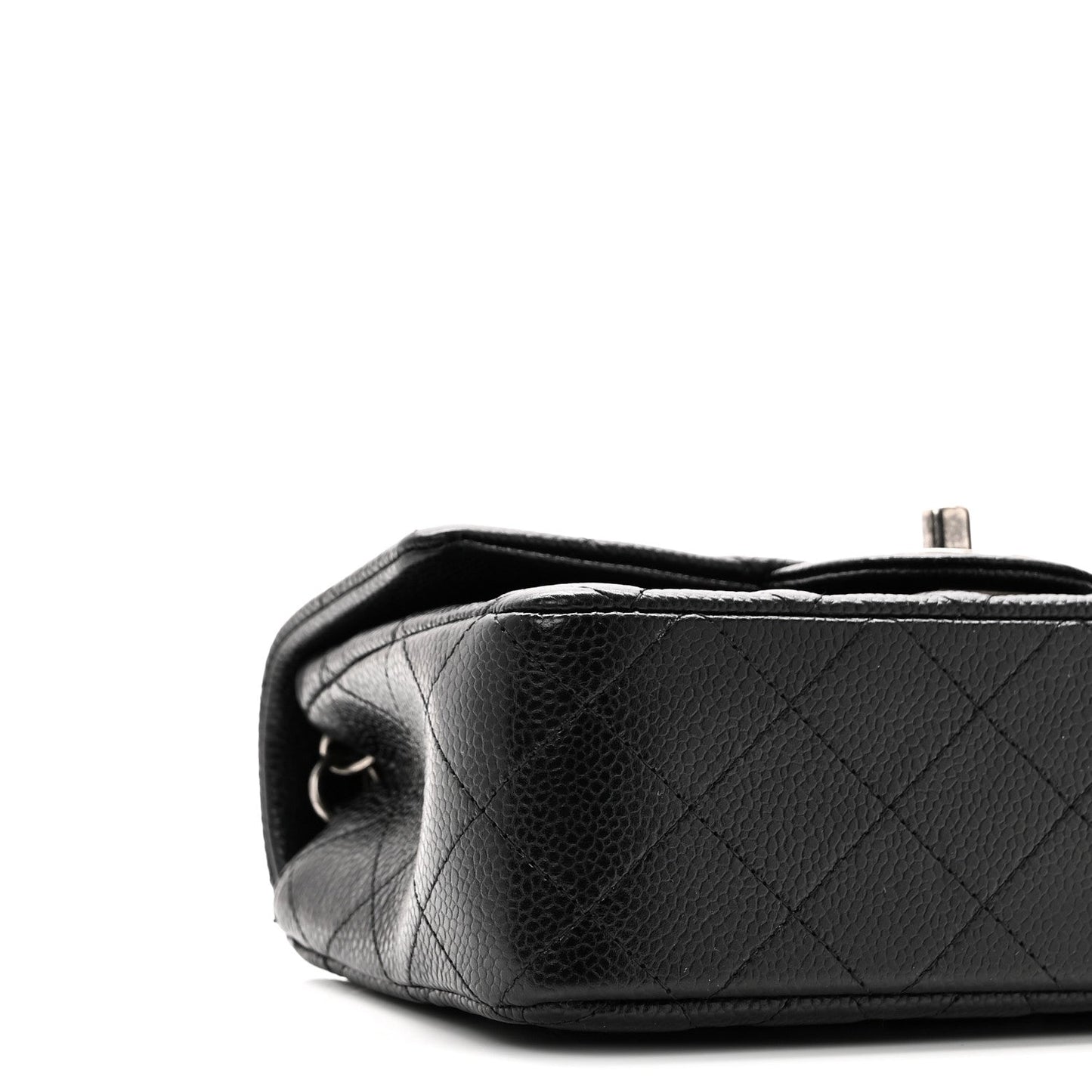 Caviar Quilted Mini Rectangular Flap Black