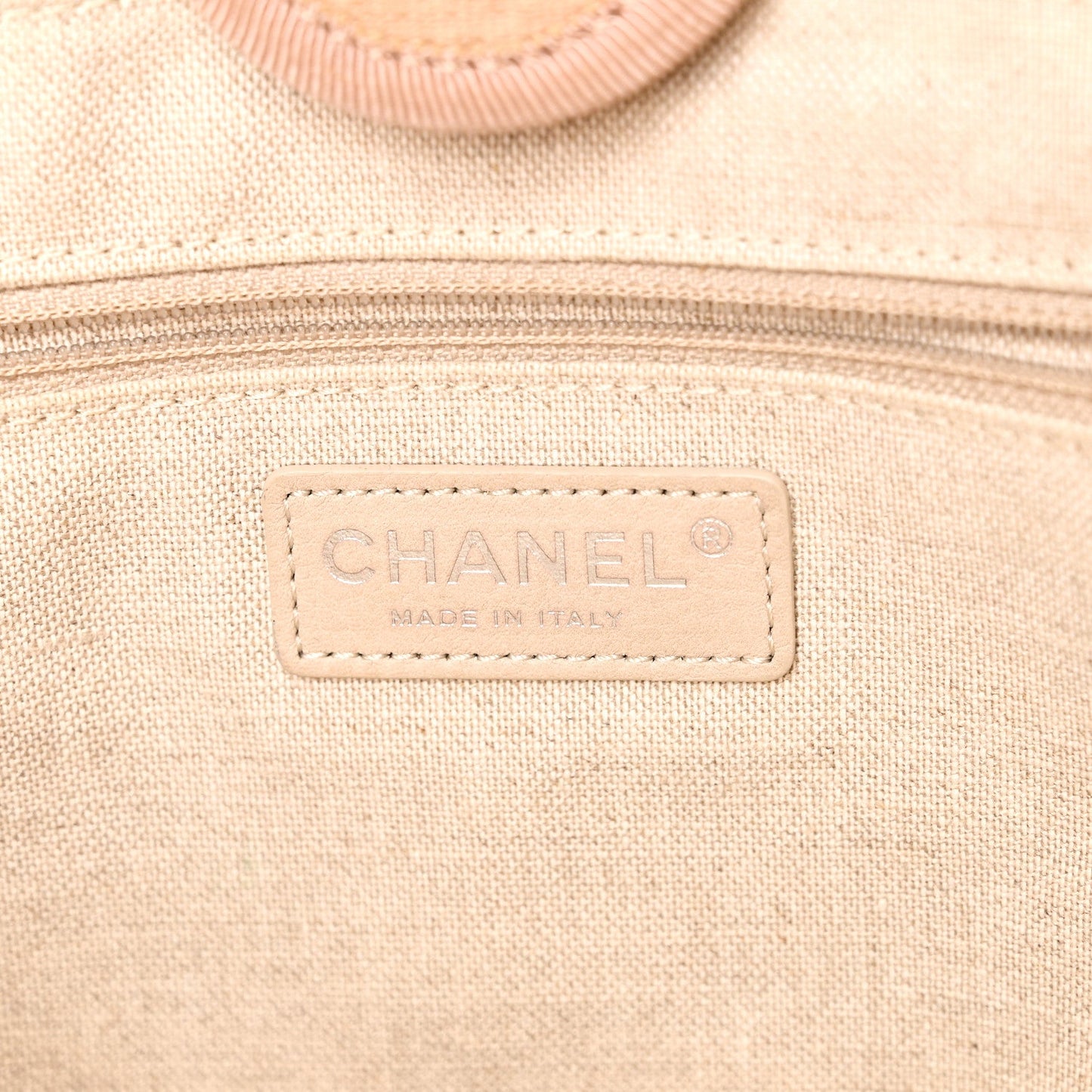 Mixed Fibers Small Deauville Tote Beige