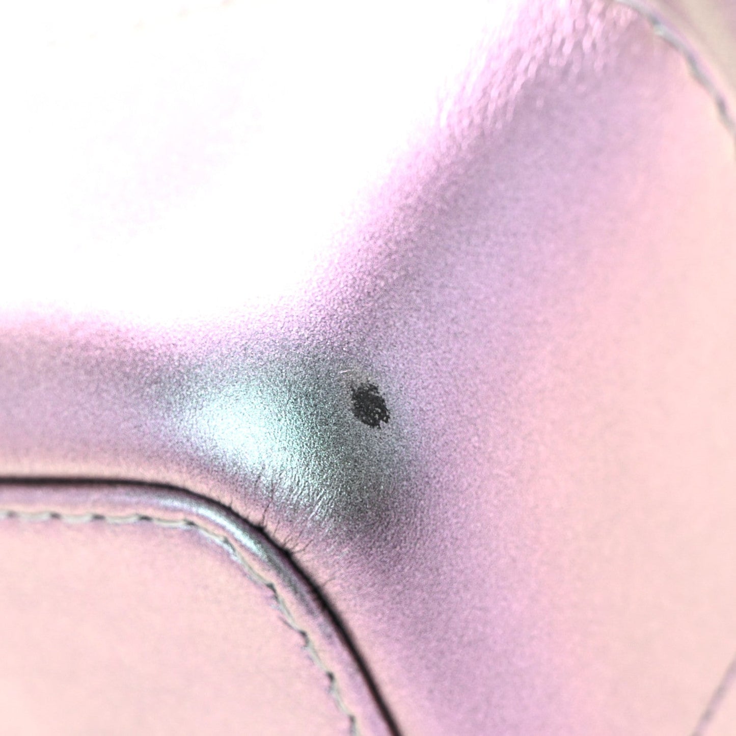 Iridescent Aged Calfskin Quilted Gabrielle Backpack Light Purple