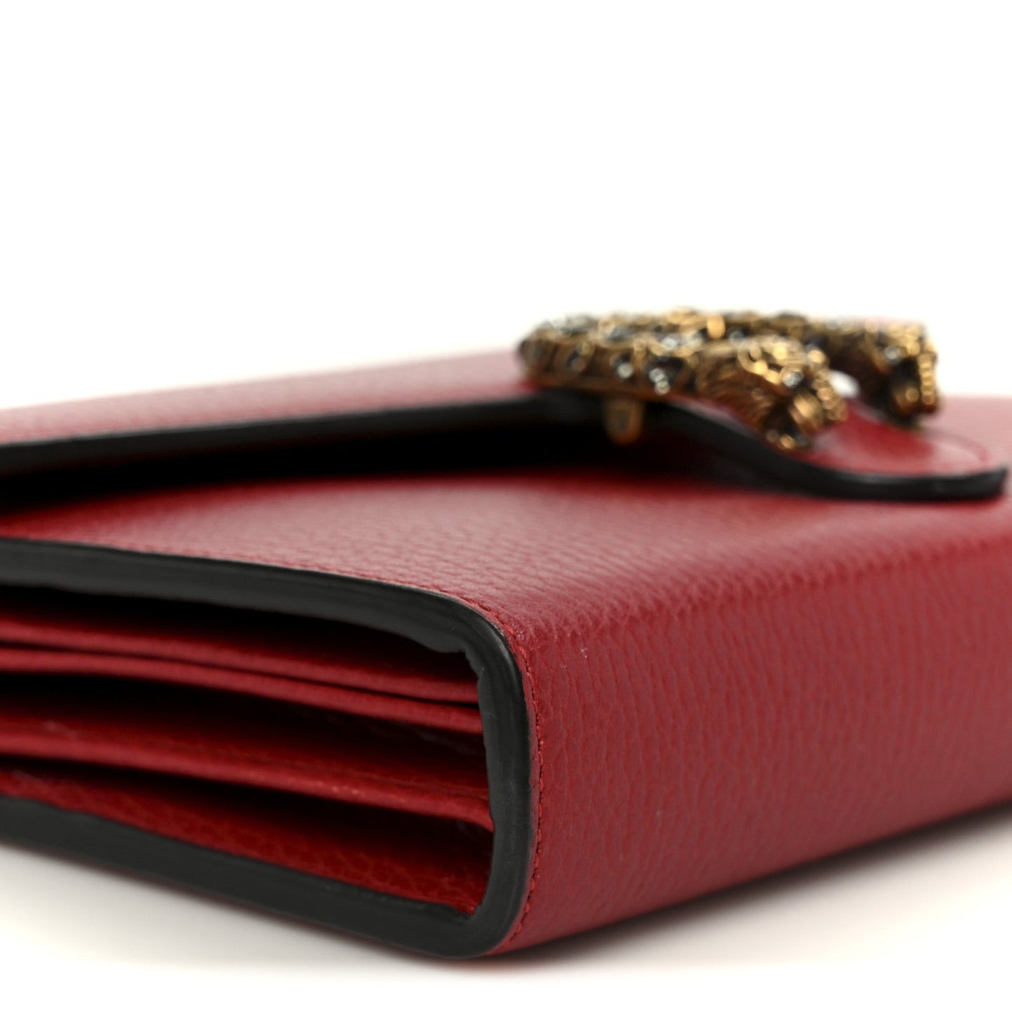 Calfskin Mini Dionysus Chain Wallet Hibiscus Red
