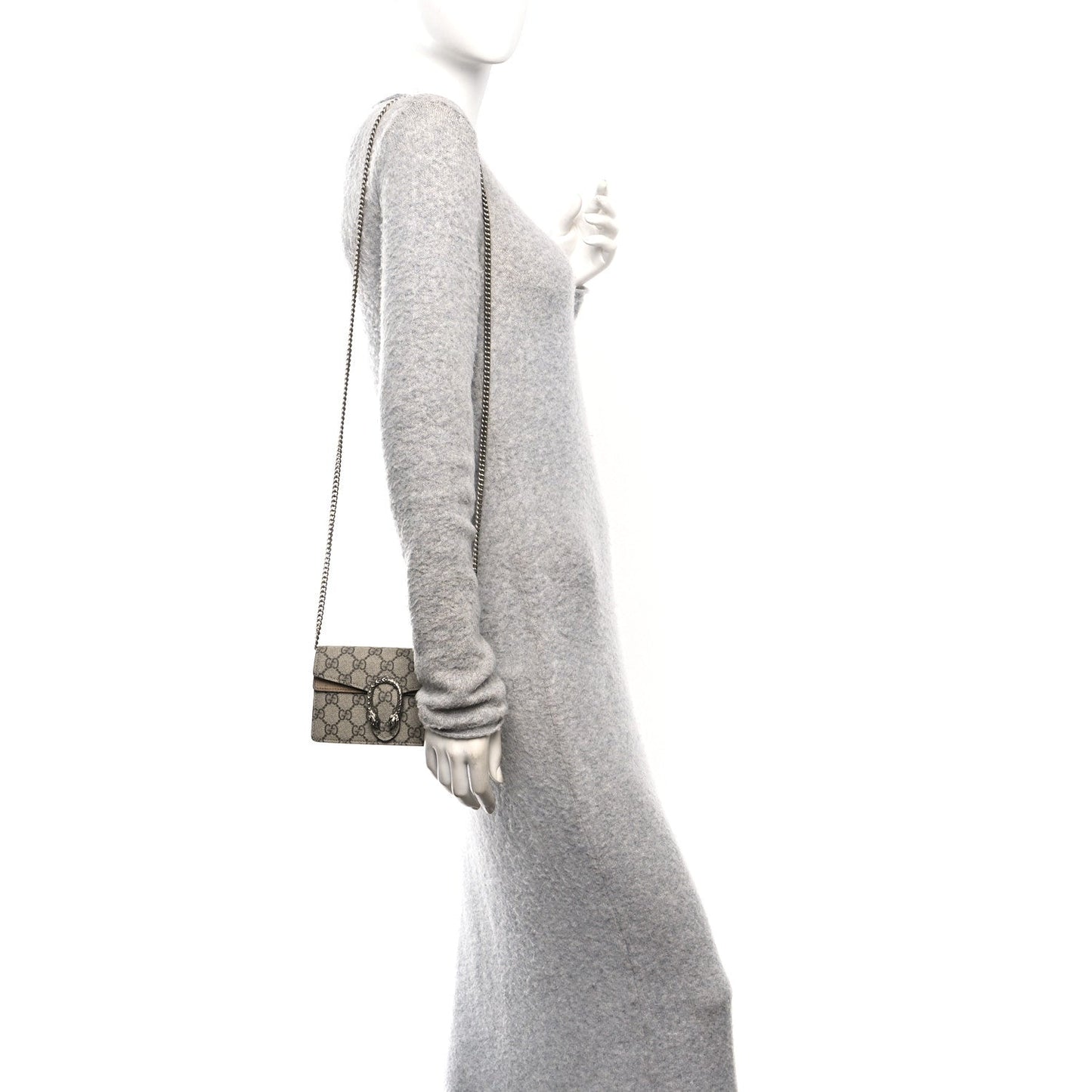 GG Supreme Monogram Super Mini Dionysus Shoulder Bag Taupe