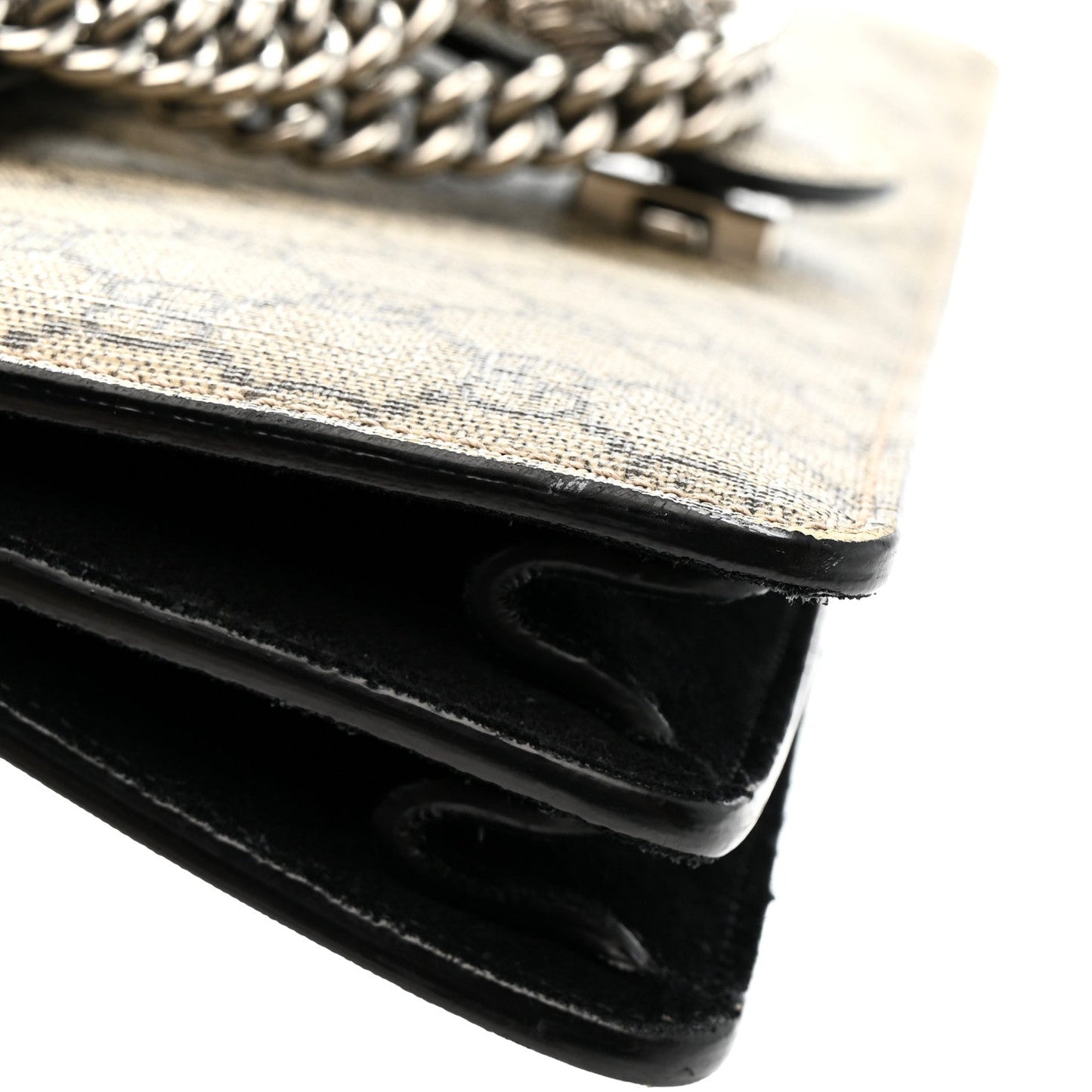 GG Supreme Monogram Medium Dionysus Shoulder Bag Black