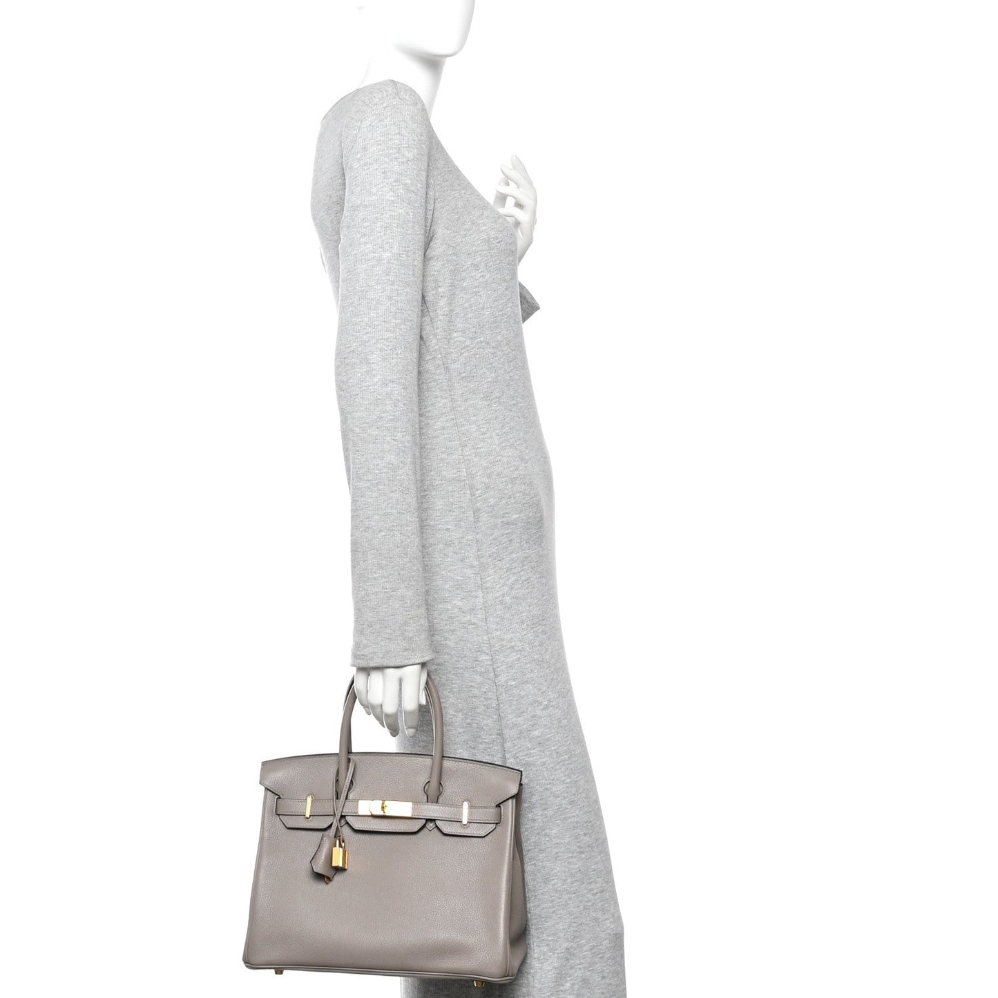 Taurillon Novillo Birkin 30 Gris Asphalte