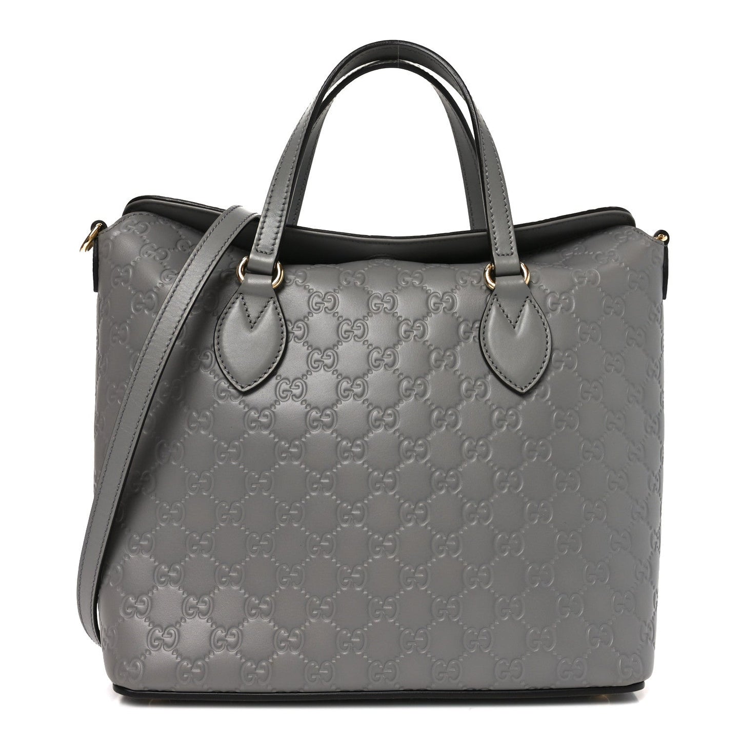Guccissima Linea A Foldover Tote Storm Grey