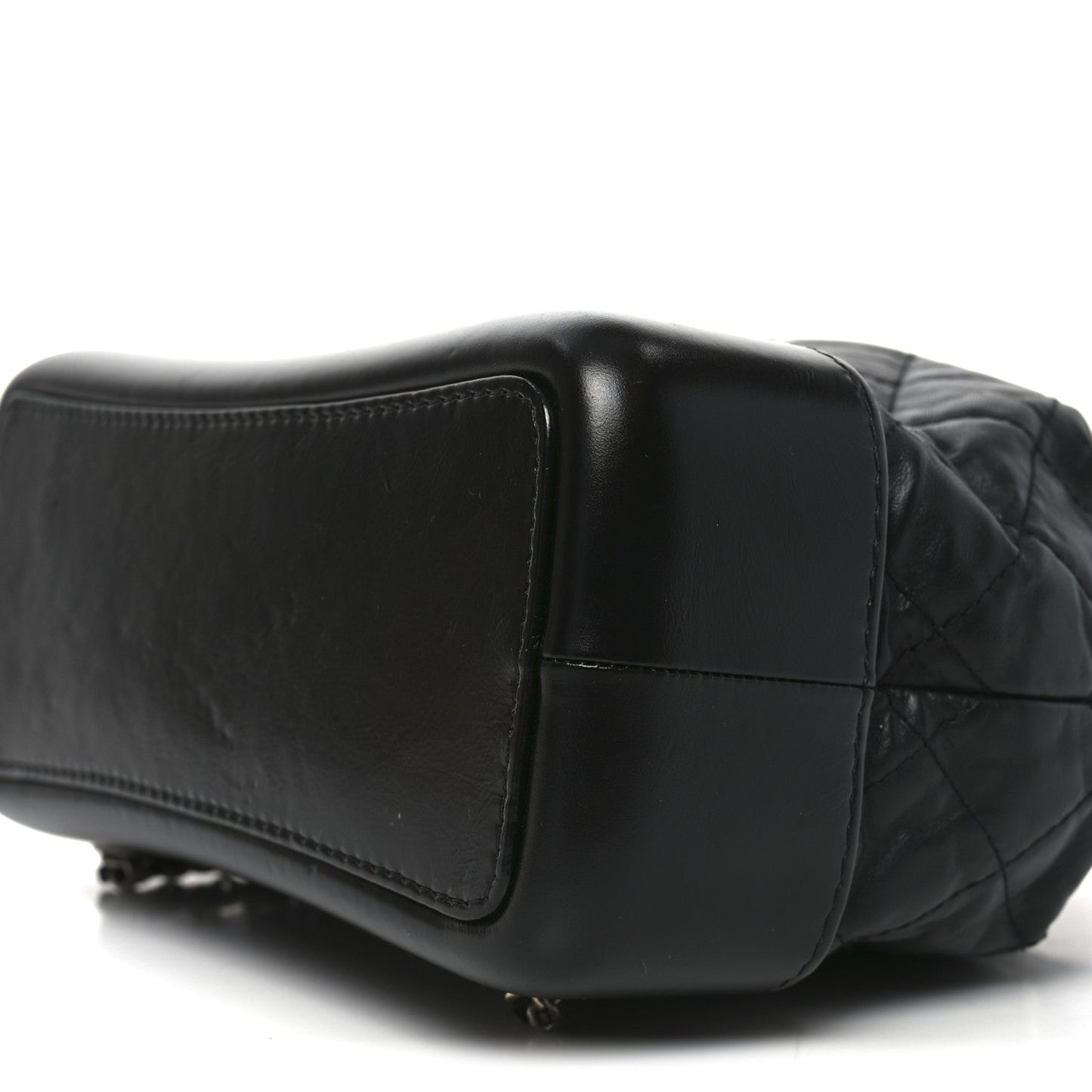 Aged Calfskin Quilted Small Gabrielle Backpack Black