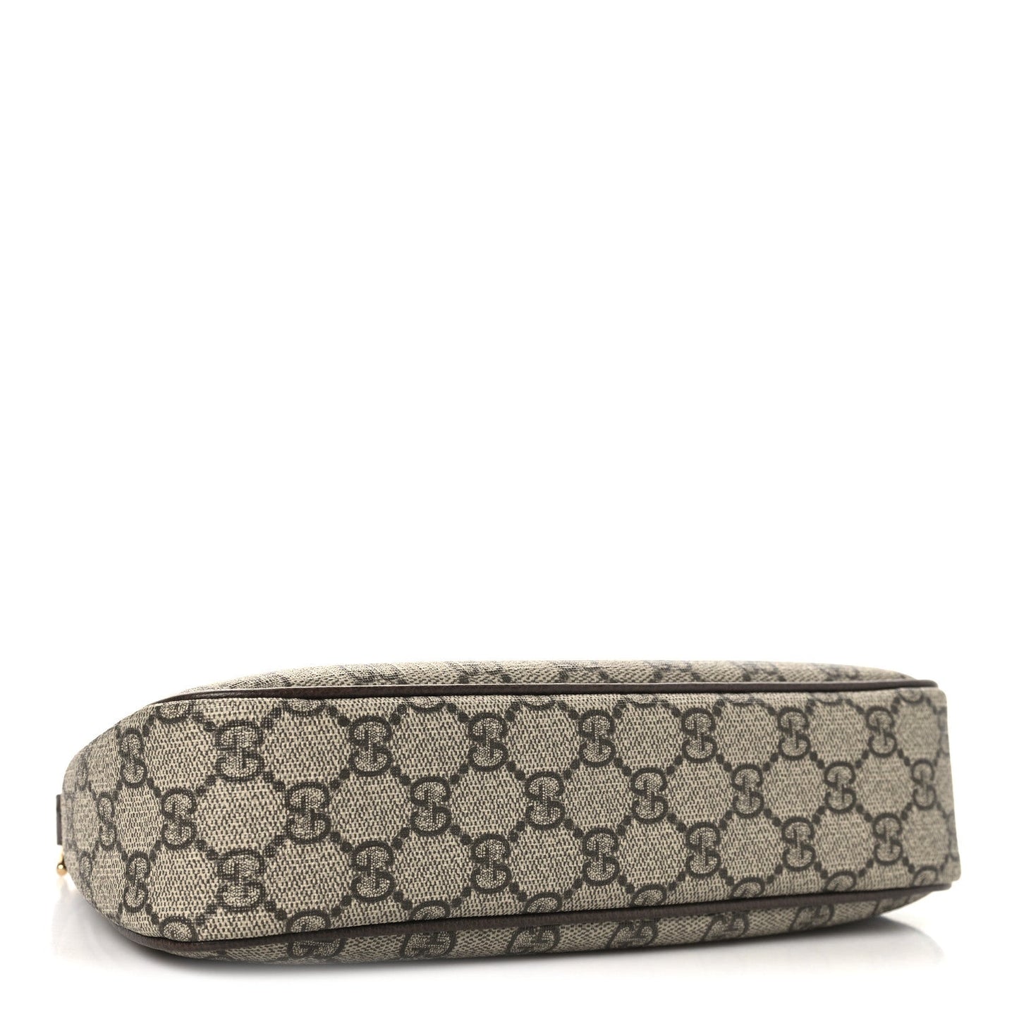 GG Supreme Monogram Textured Dollar Calfskin Web Small Ophidia GG Handbag Beige Ebony New Acero