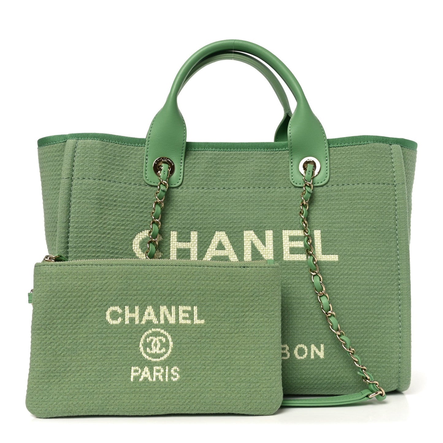 Mixed Fibers Small Deauville Tote Green
