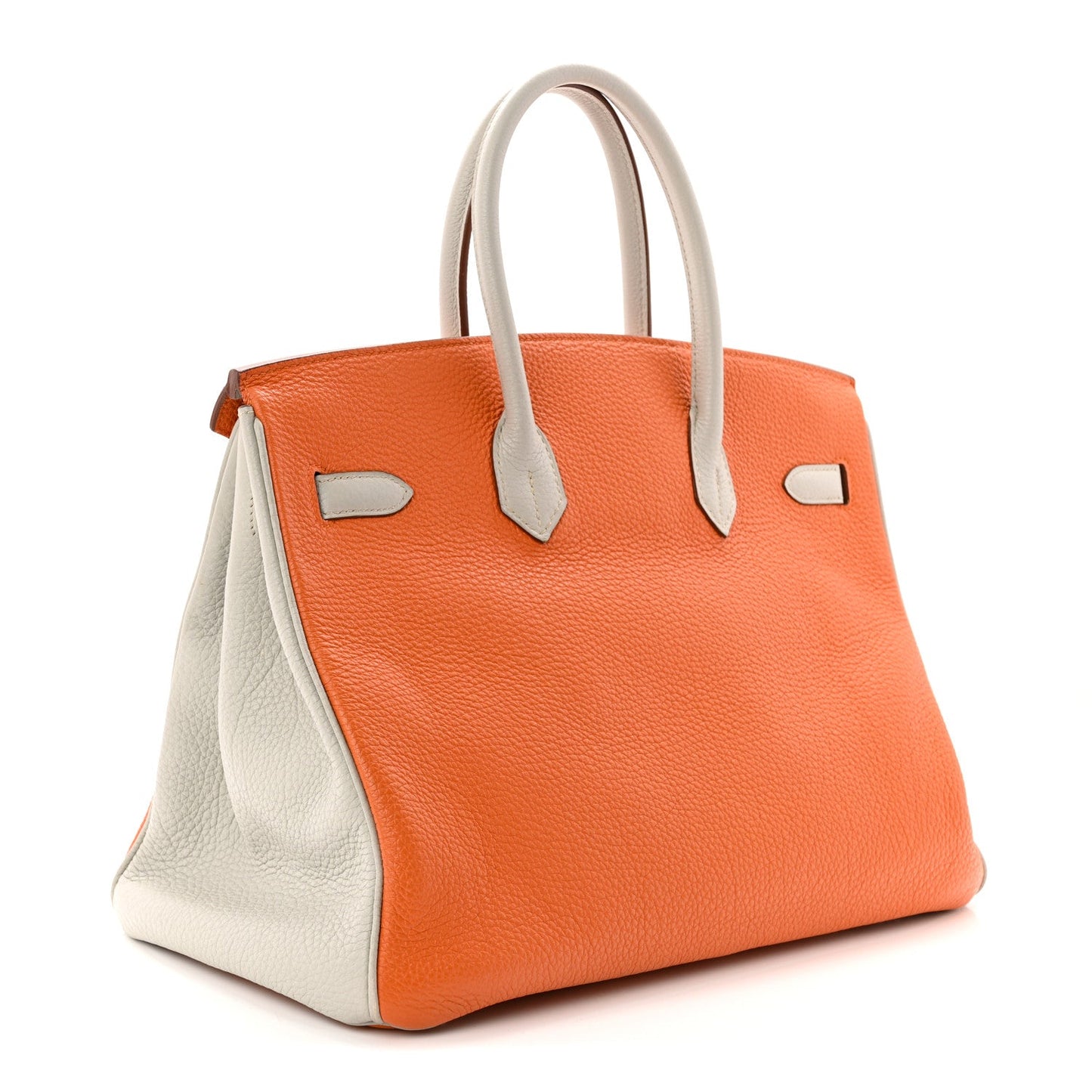 Togo Horseshoe Birkin 35 Orange Gris Perle