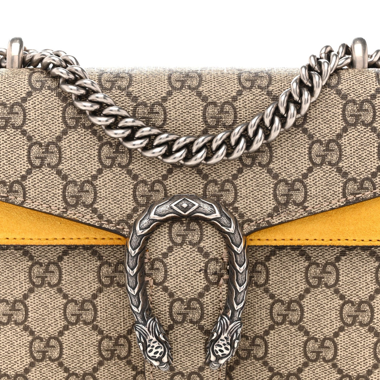 GG Supreme Monogram Mini Dionysus Shoulder Bag Yellow