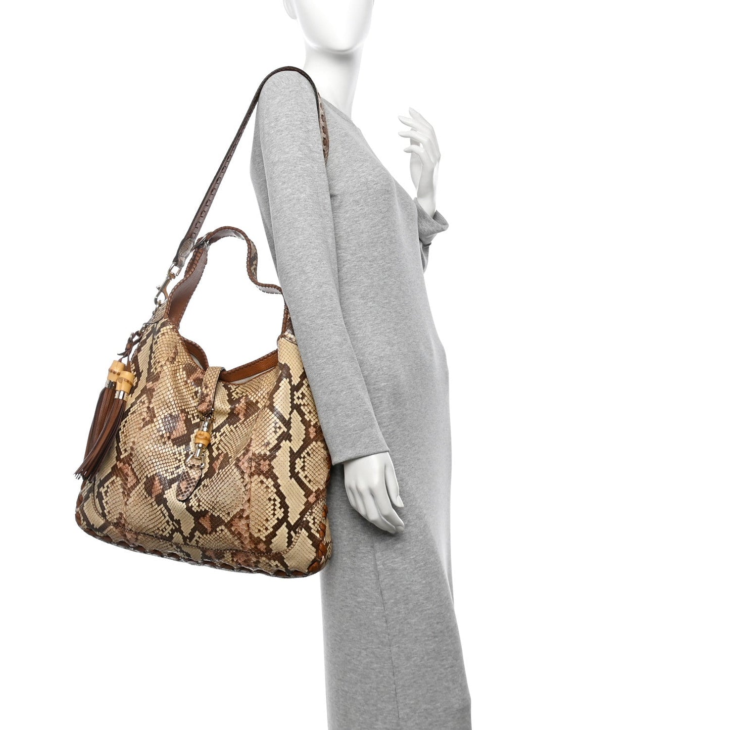 Snakeskin Large New Jackie Shoulder Bag Multicolor