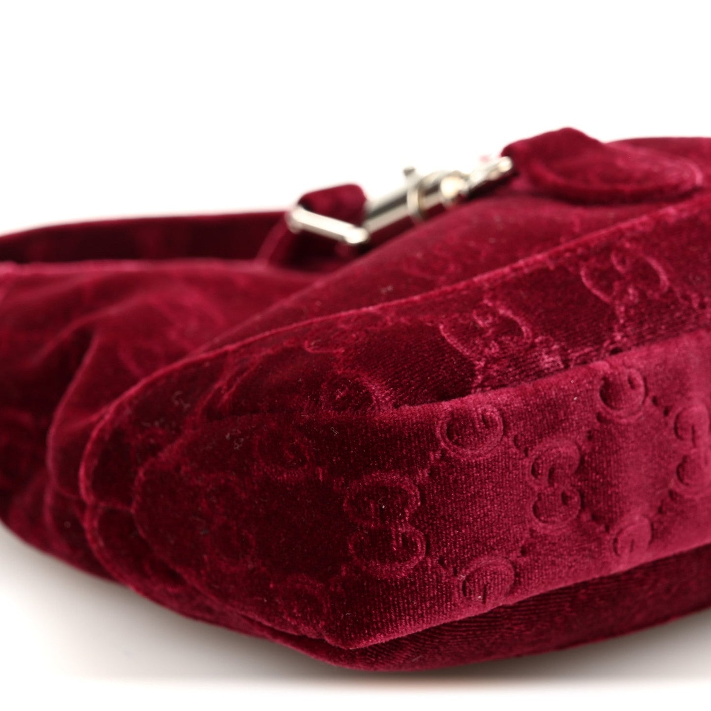 New Velvet Ashmir GG Monogram Small Jackie 1961 Hobo Red