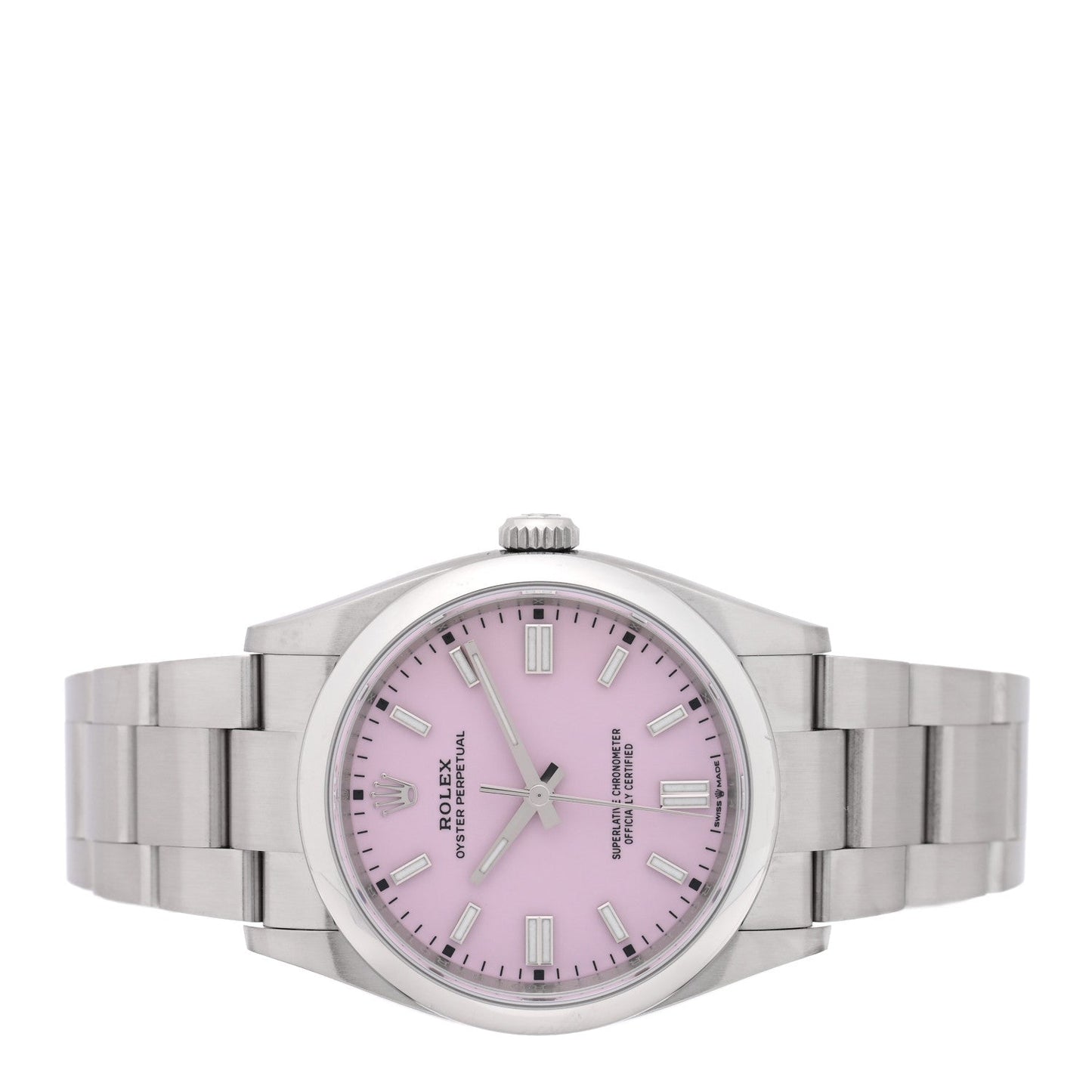 Stainless Steel 36mm Oyster Perpetual Watch Candy Pink 126000