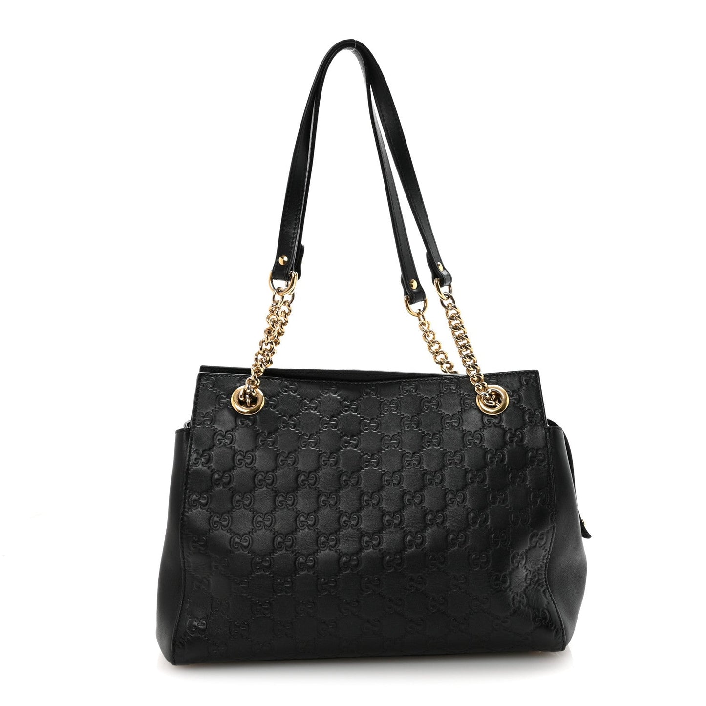 Guccissima Signature Medium Shoulder Tote Bag Black
