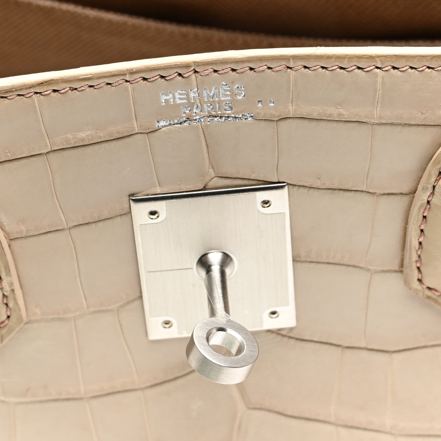 Matte Niloticus Crocodile Birkin 30 Parchemin