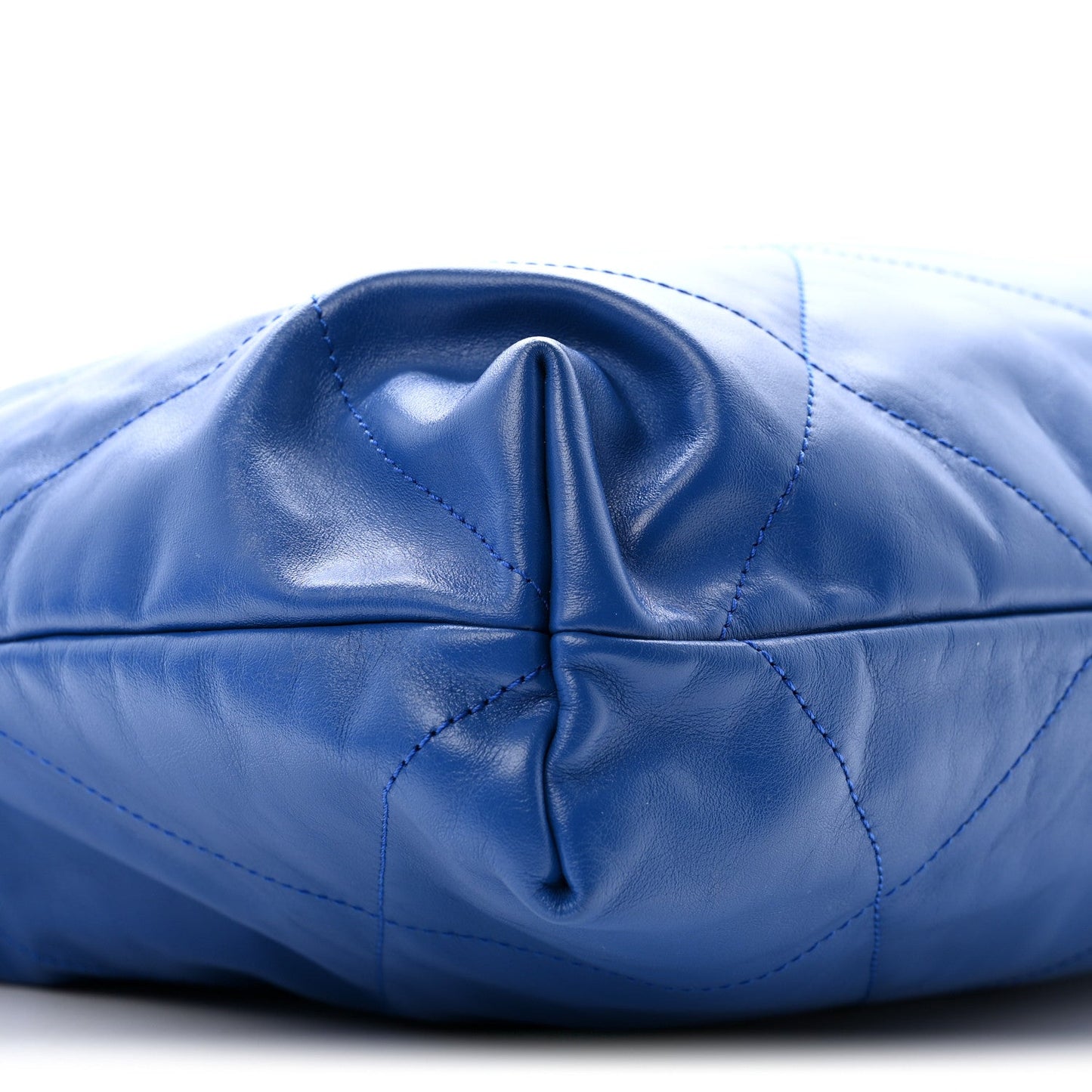 Shiny Calfskin Quilted Chanel 22 Blue